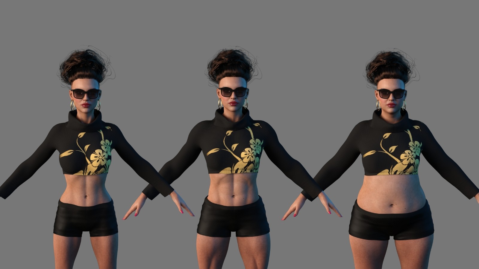 Luxe Chaleur Crop Genesis 8.1 Female by N/A