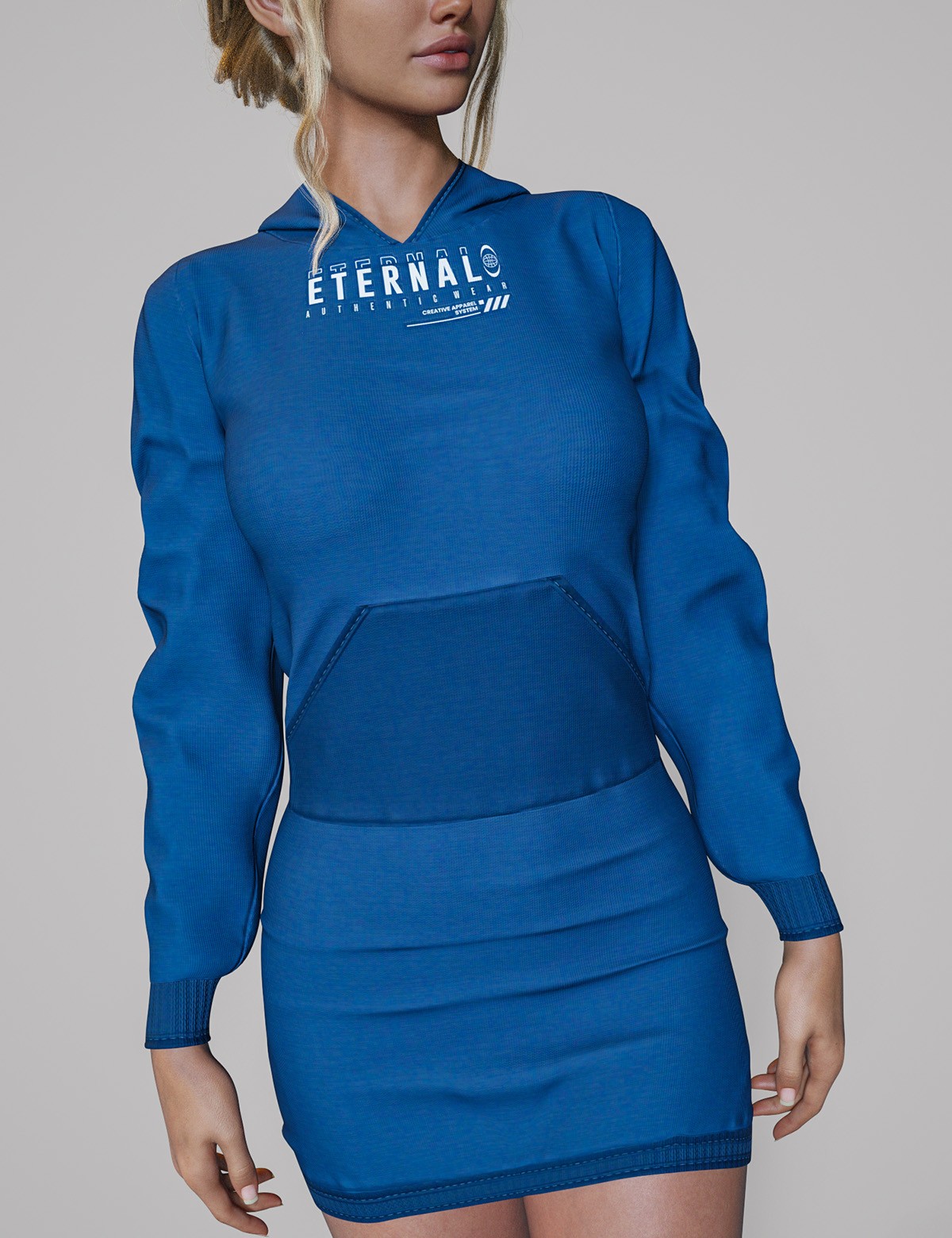 dForce Cutie Hoodie Dress Genesis8-8.1Female by N/A