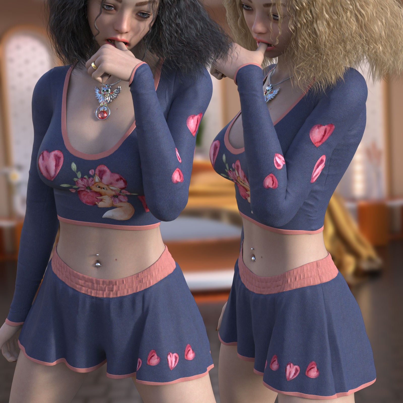 DA-GoodNight for Bella Pajamas for G8/8.1 Females by Rhiannon by N/A
