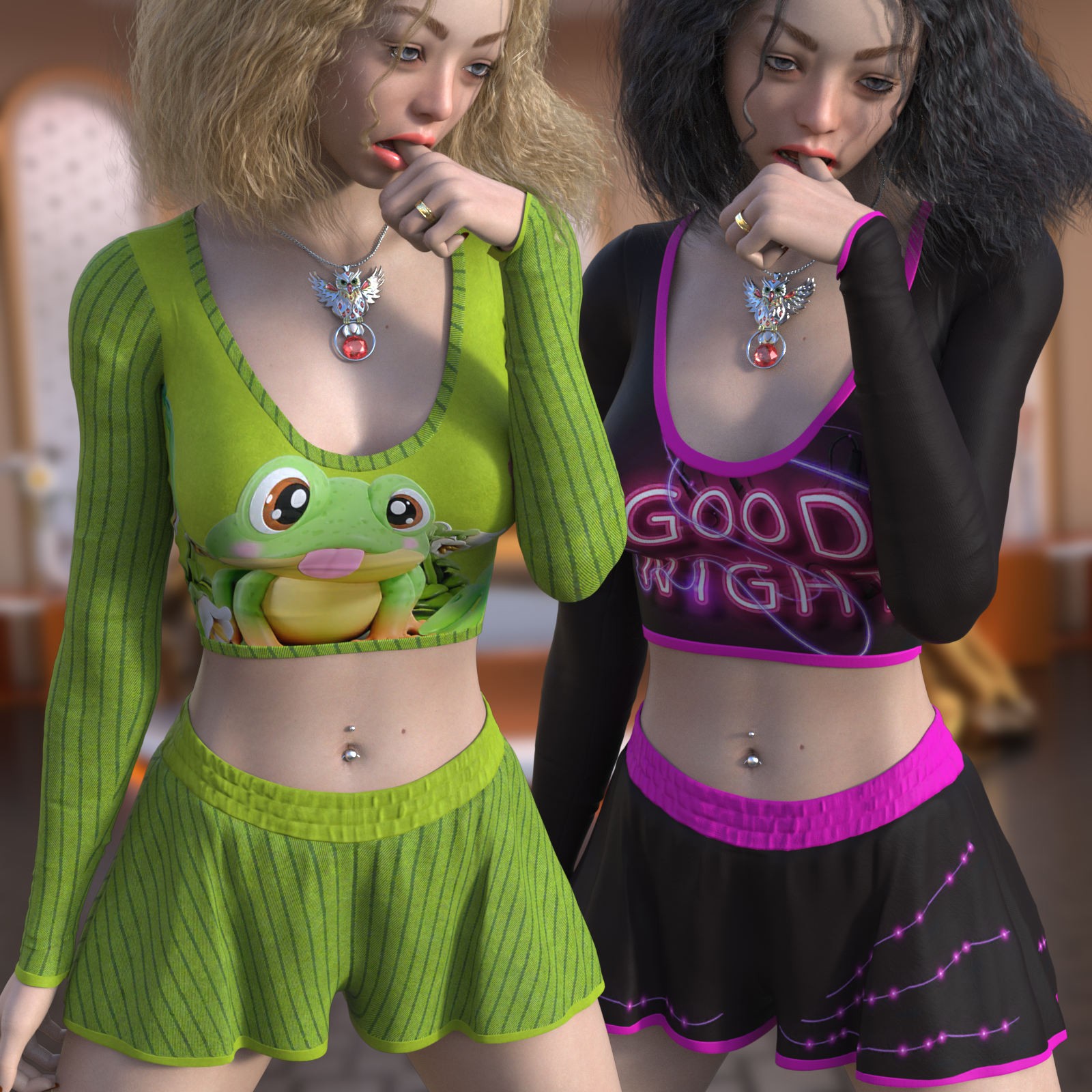 DA-GoodNight for Bella Pajamas for G8/8.1 Females by Rhiannon by N/A