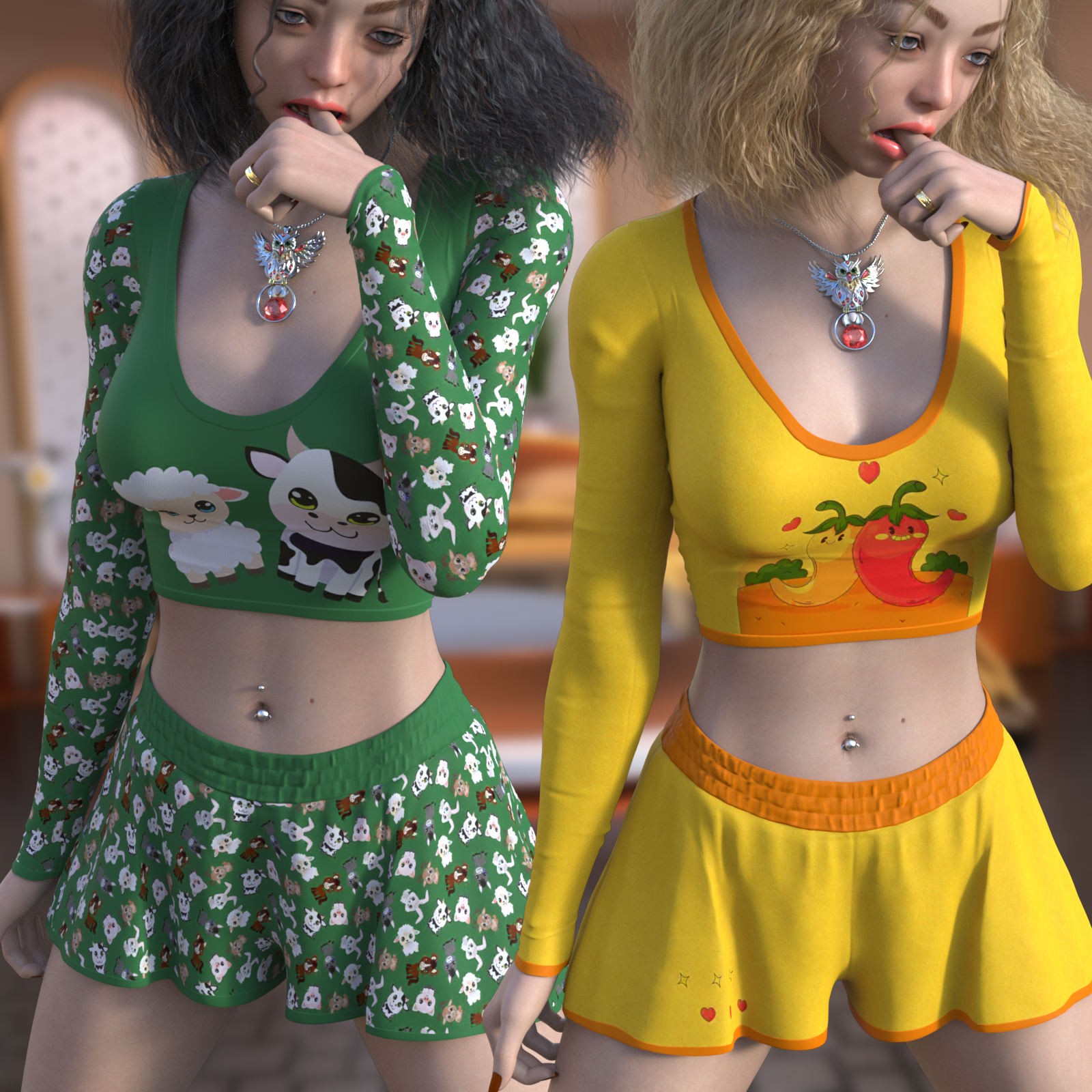 DA-GoodNight for Bella Pajamas for G8/8.1 Females by Rhiannon by N/A