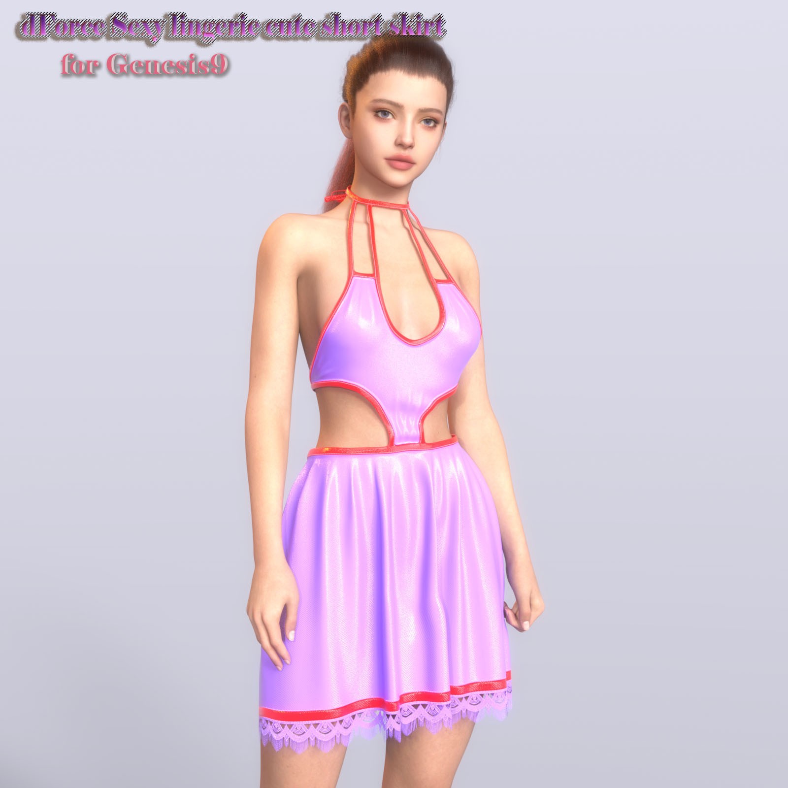 dForce Sexy lingerie cute short skirt for Genesis 9 by N/A