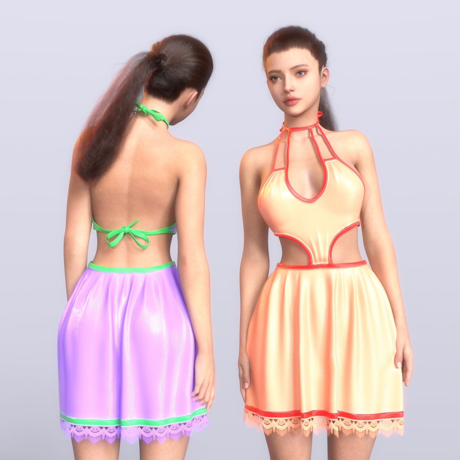dForce Sexy lingerie cute short skirt for Genesis 9 by N/A