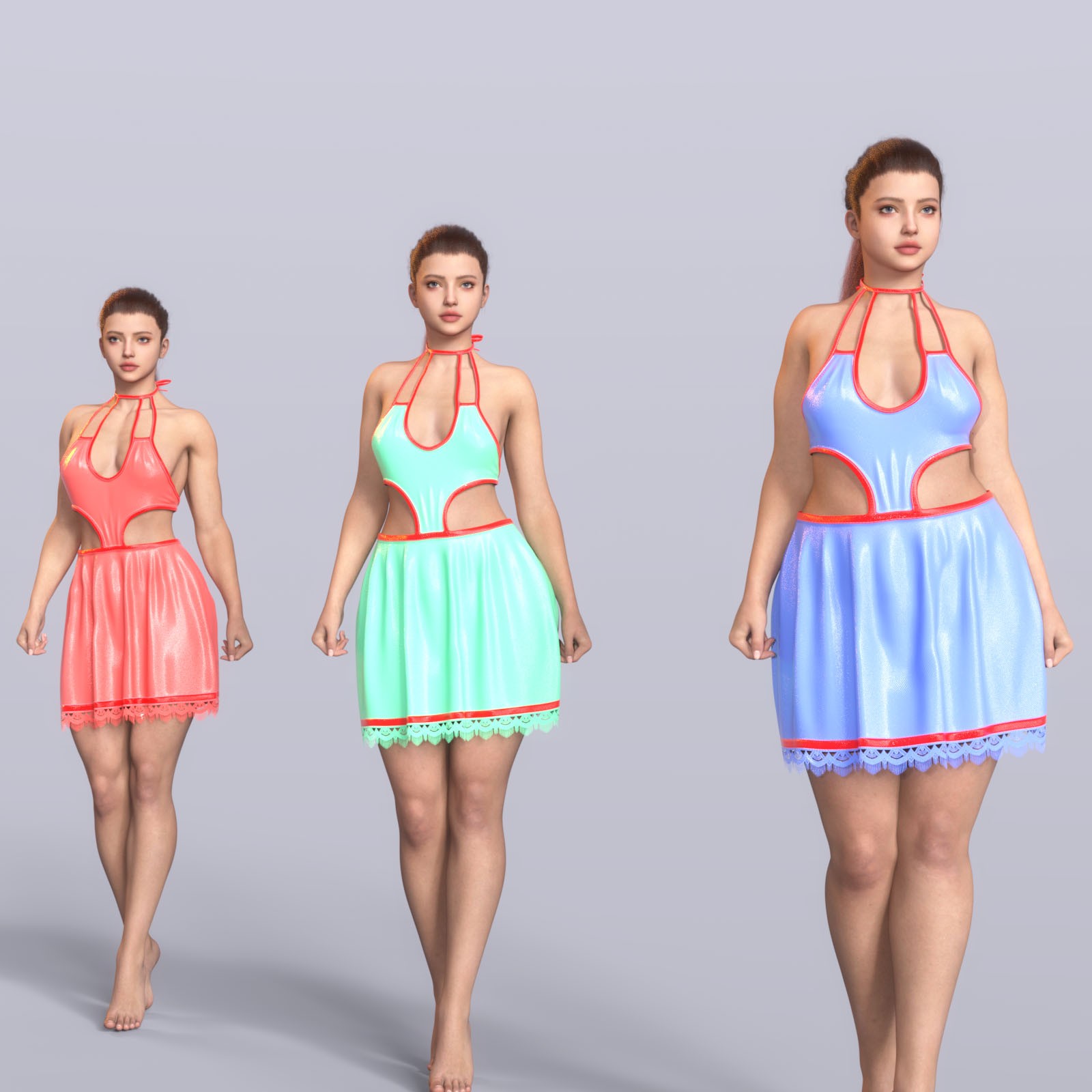 dForce Sexy lingerie cute short skirt for Genesis 9 by N/A
