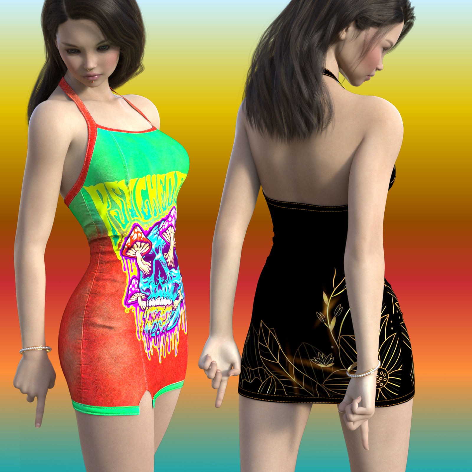 DA-Trendy for dForce Little Sas Dress G8FG8.1F by Sveva by N/A