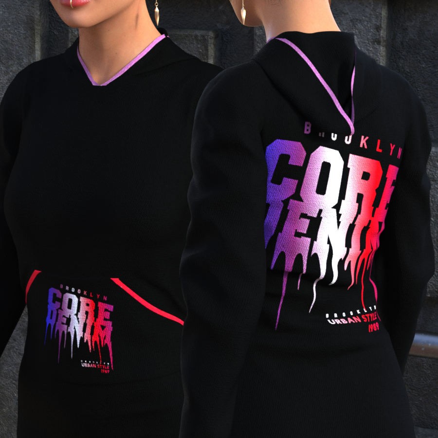 DA-StreetStyle for dForce Cutie Hoodie Dress by lilflame by N/A