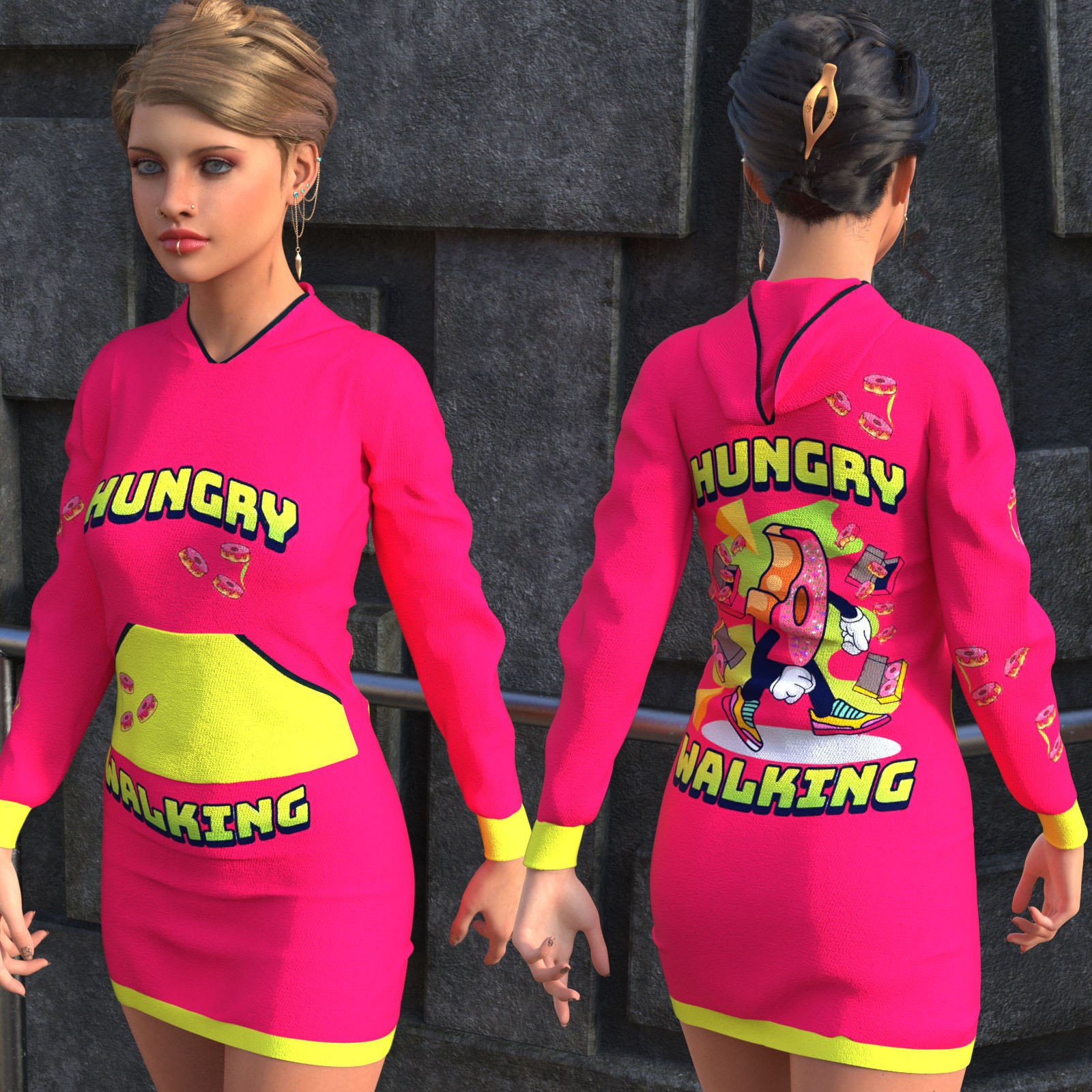 DA-StreetStyle for dForce Cutie Hoodie Dress by lilflame by N/A
