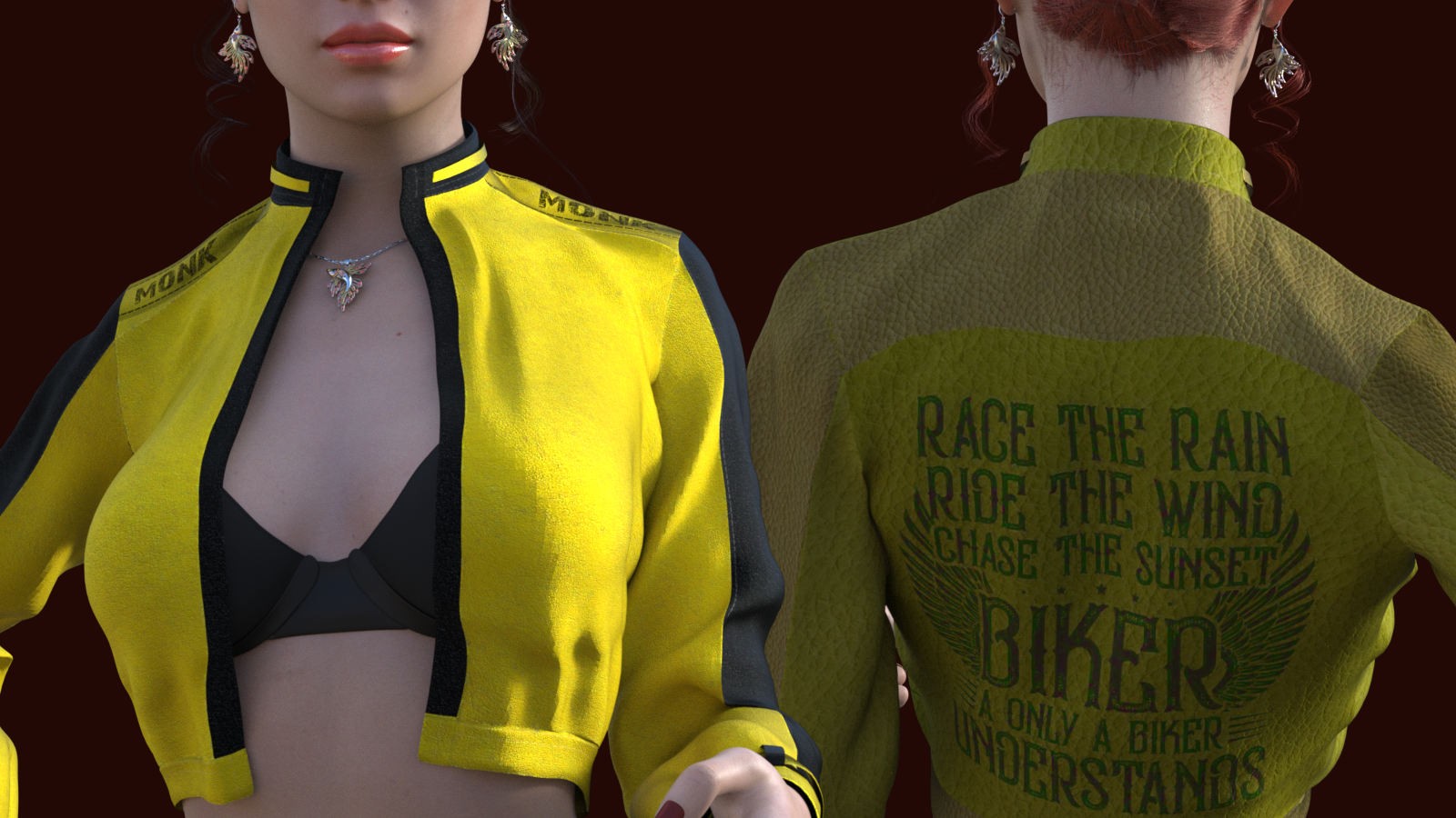 DA-BikerGirl for dForce Code One Open Jacket by N/A