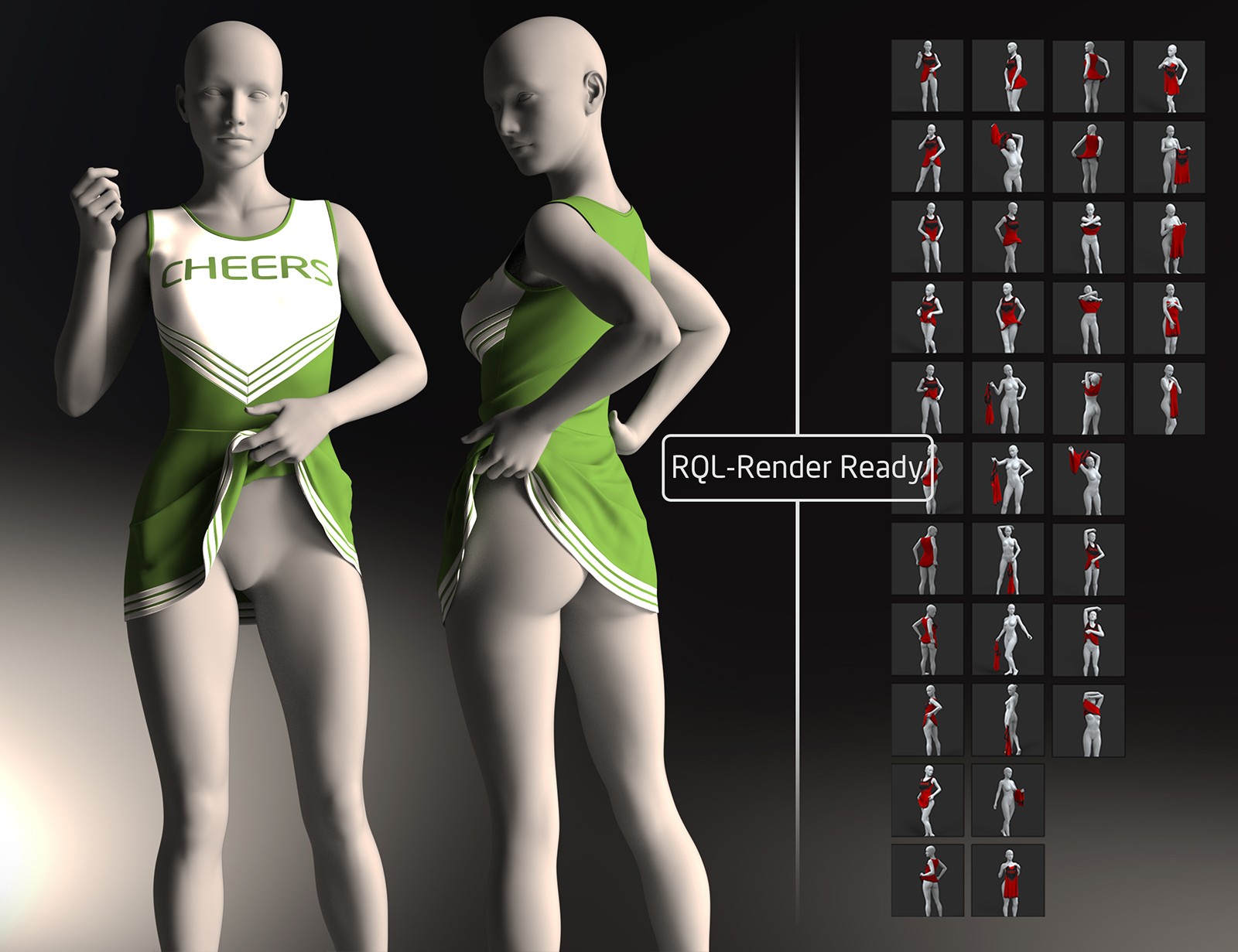 dForce RQL Classic Cheer Outfit G8F & G8.1F by N/A