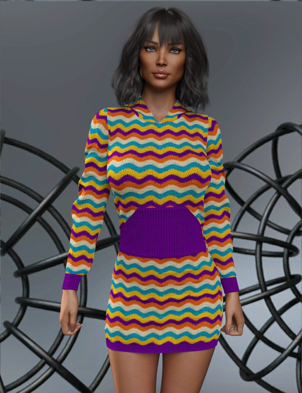 VERSUS - dForce Cutie Hoodie Dress for Genesis 8,8.1 Female by N/A