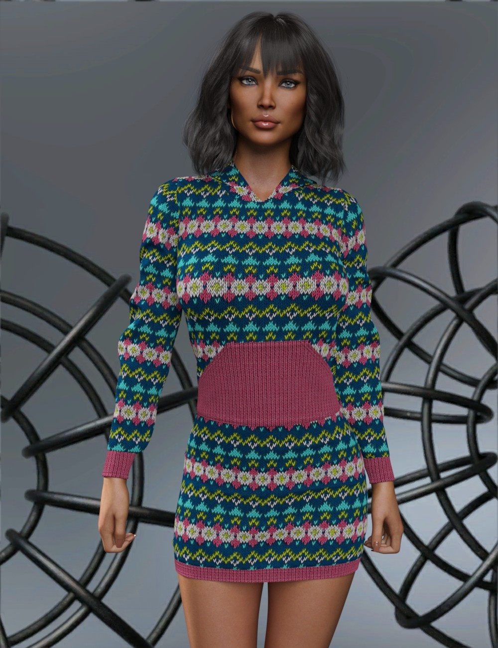 VERSUS - dForce Cutie Hoodie Dress for Genesis 8,8.1 Female by N/A