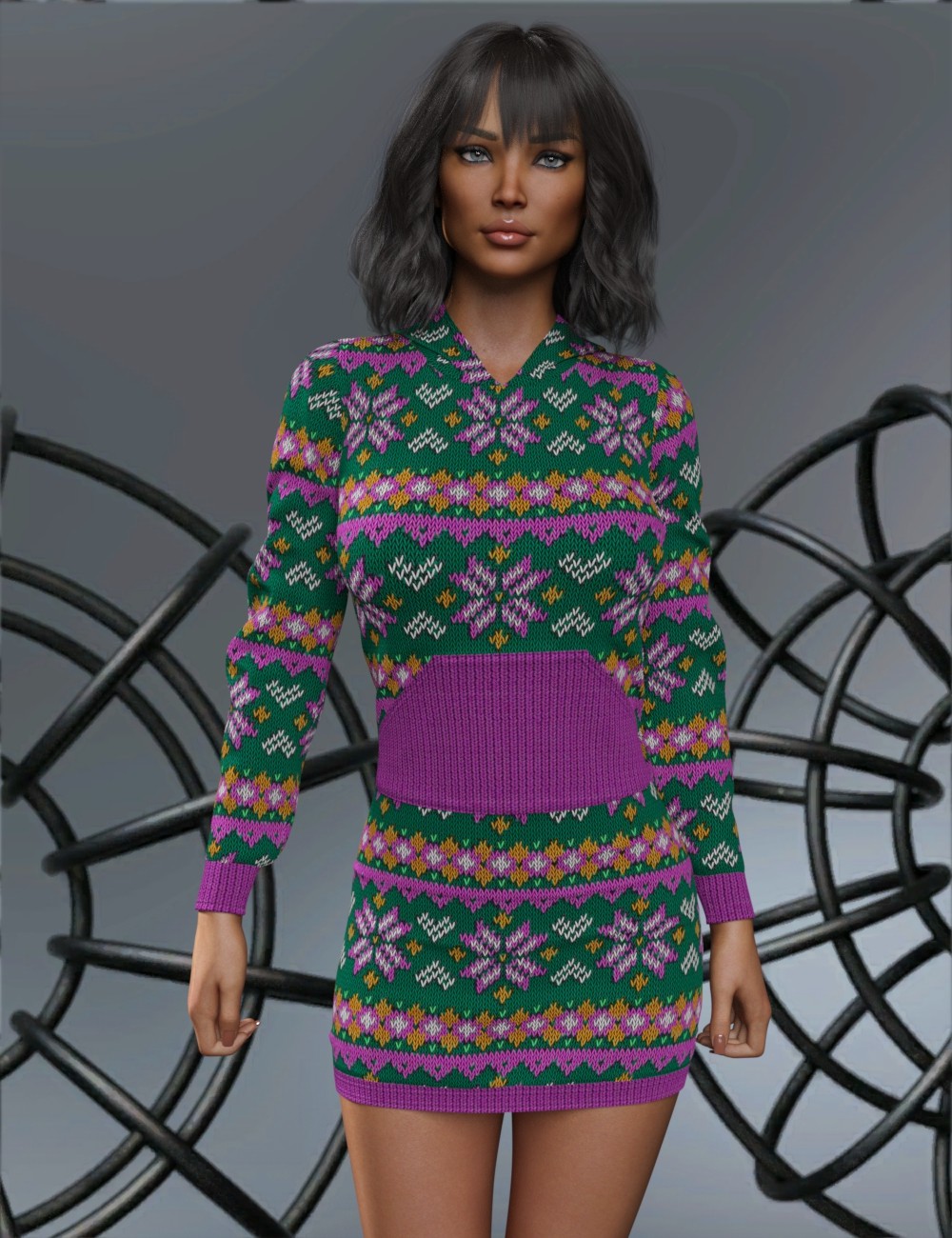 VERSUS - dForce Cutie Hoodie Dress for Genesis 8,8.1 Female by N/A