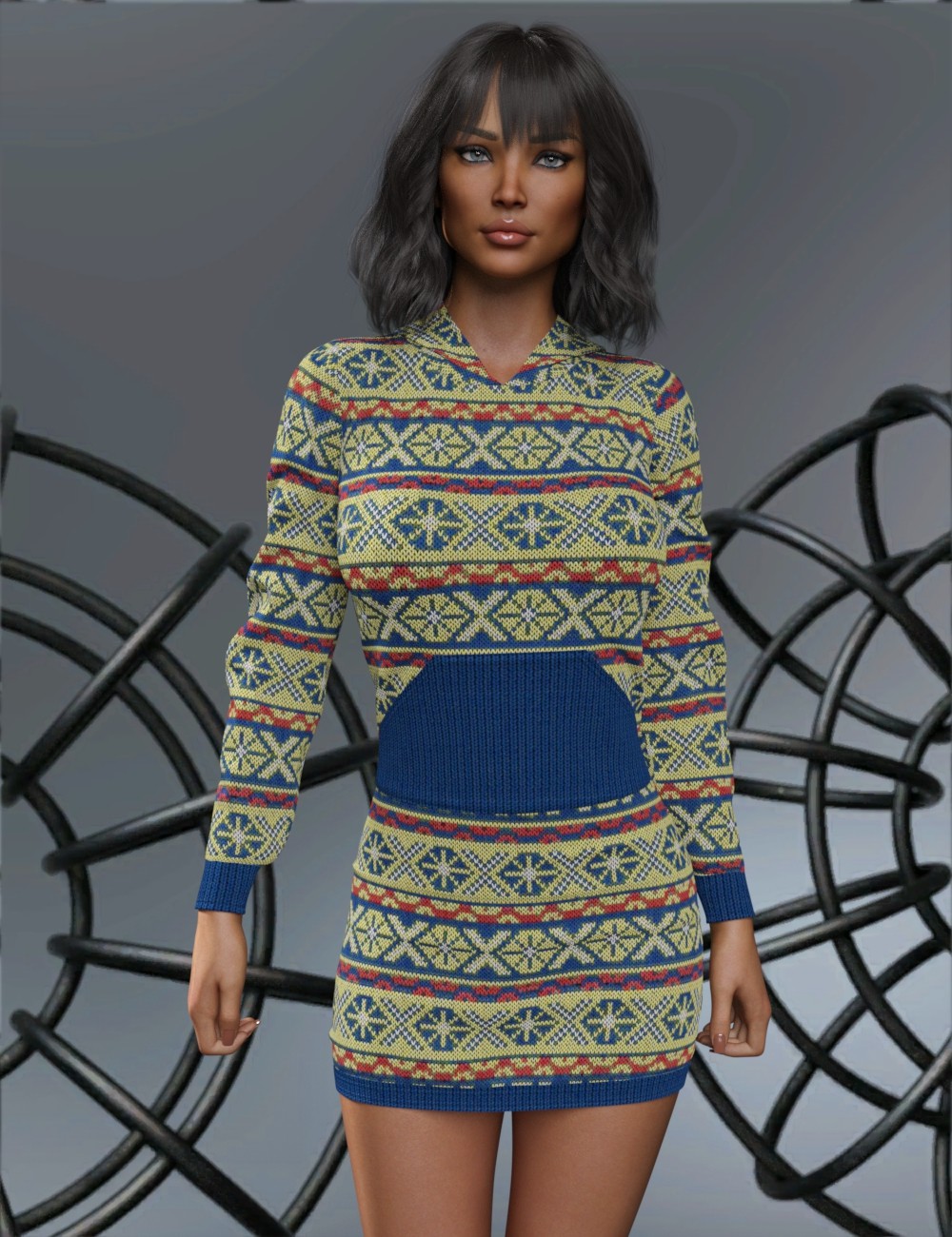 VERSUS - dForce Cutie Hoodie Dress for Genesis 8,8.1 Female by N/A