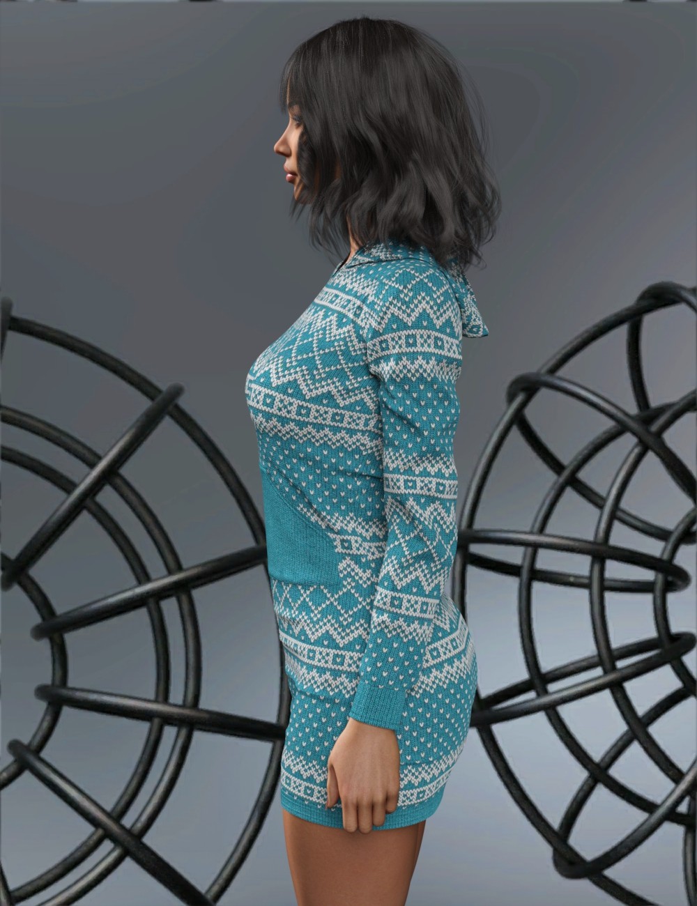 VERSUS - dForce Cutie Hoodie Dress for Genesis 8,8.1 Female by N/A