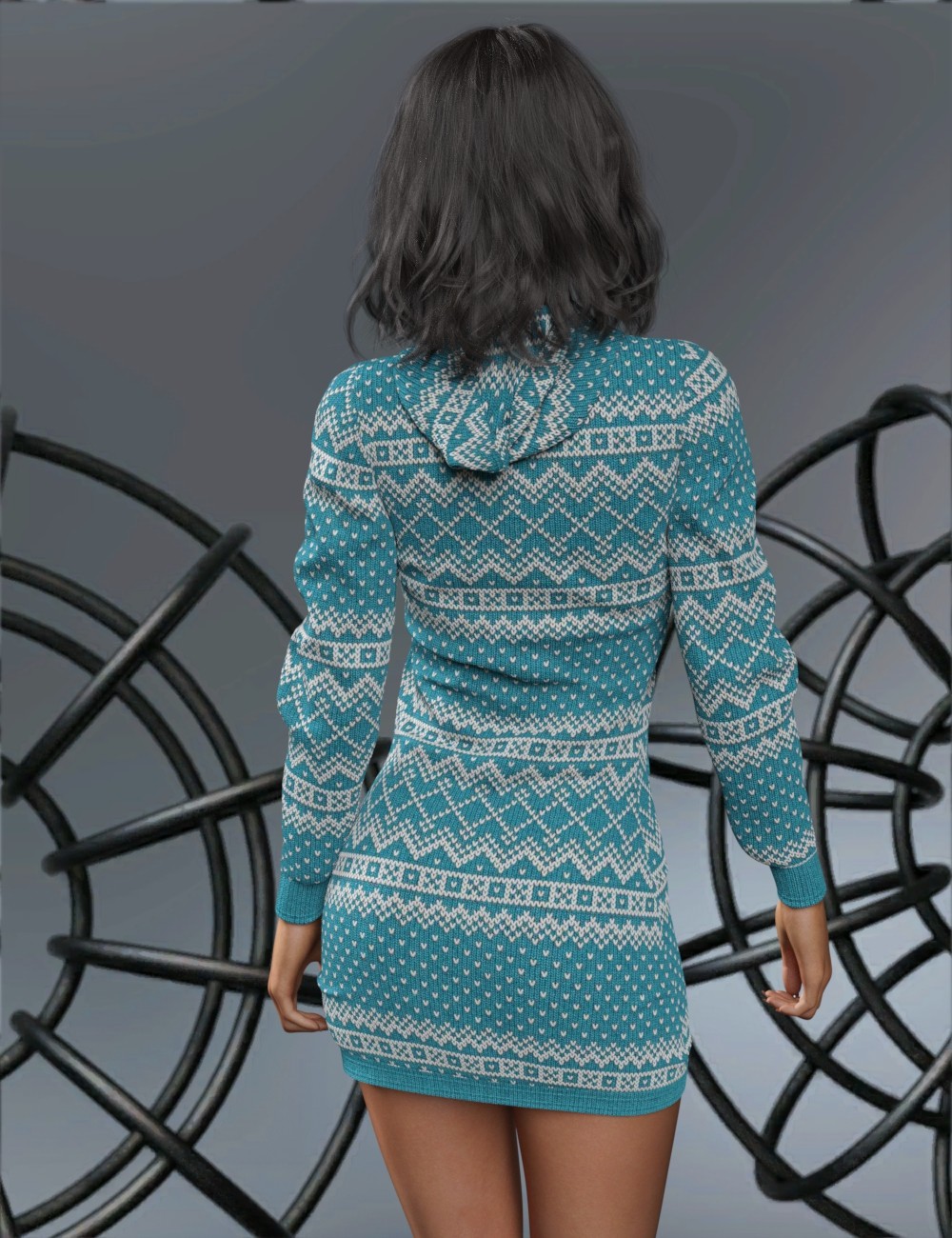 VERSUS - dForce Cutie Hoodie Dress for Genesis 8,8.1 Female by N/A