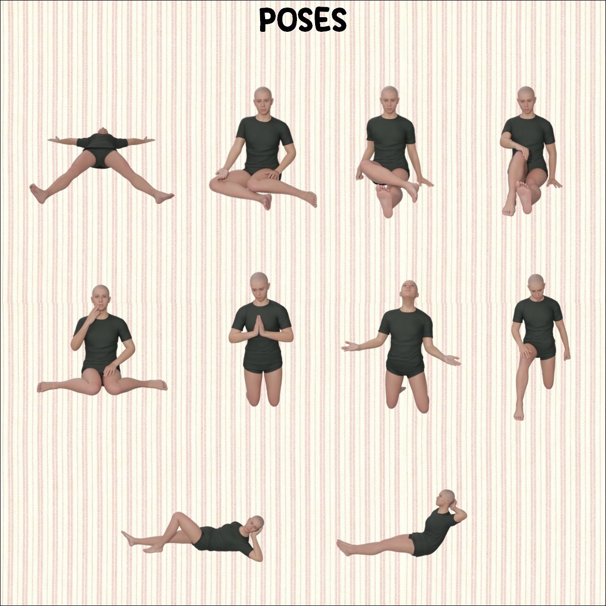 Floor Poses + Expressions for G9 by N/A