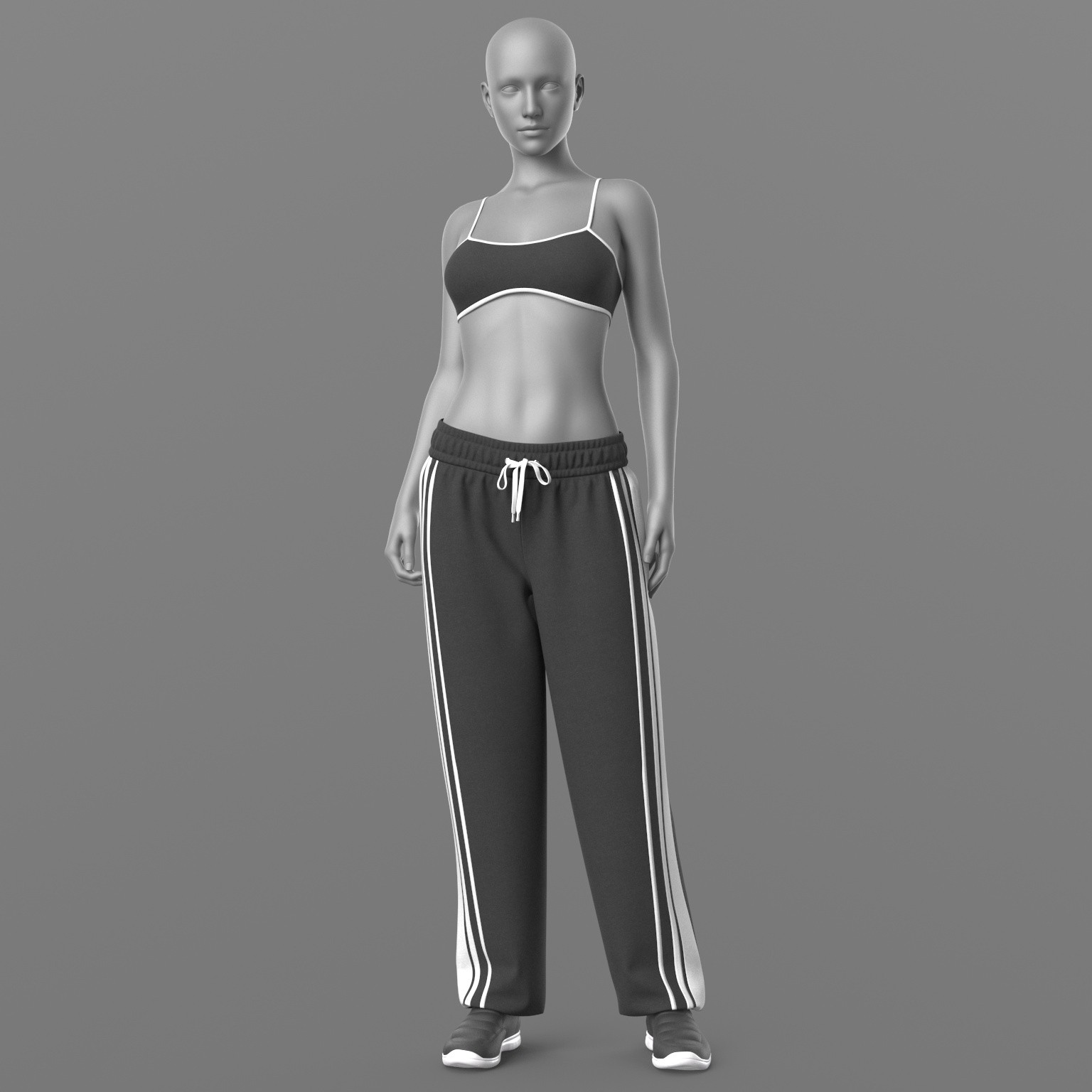 Sweatpants Top 2v Sneakers 2v G8 Female by N/A