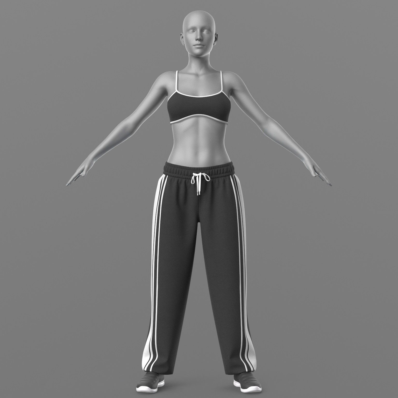 Sweatpants Top 2v Sneakers 2v G8 Female by N/A