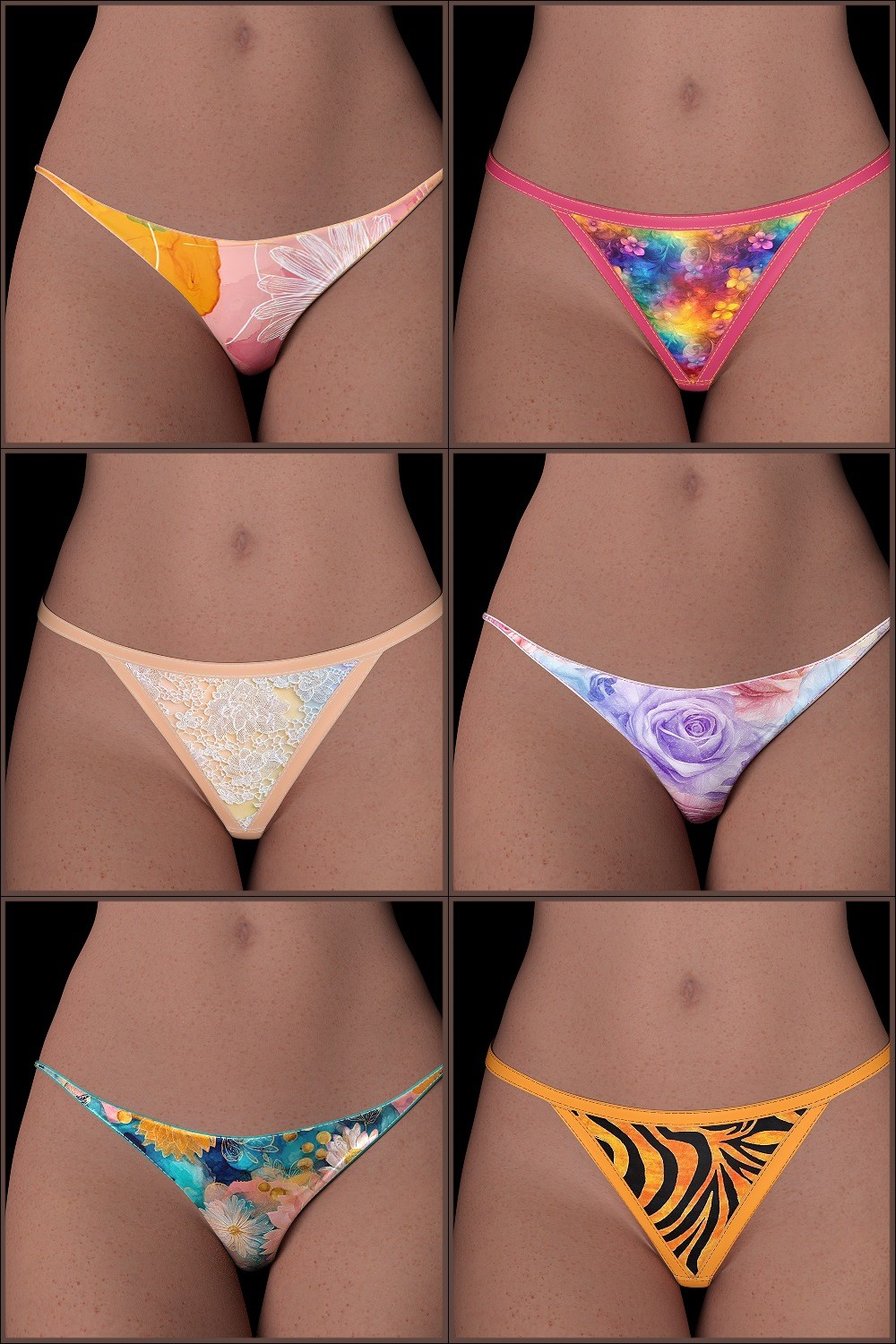 ST13 Colorbomb Two Pair Tiny Panties G9 by N/A