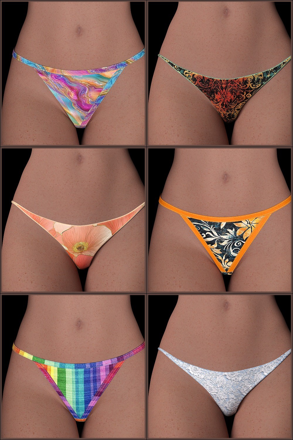 ST13 Colorbomb Two Pair Tiny Panties G9 by N/A