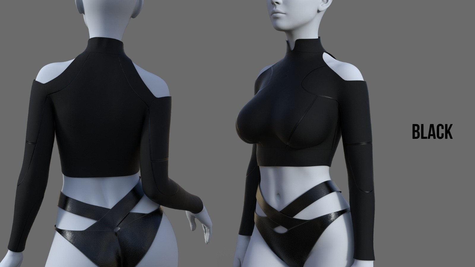 Apex Long Sleeve Sport Crop for Genesis 9 Female by N/A