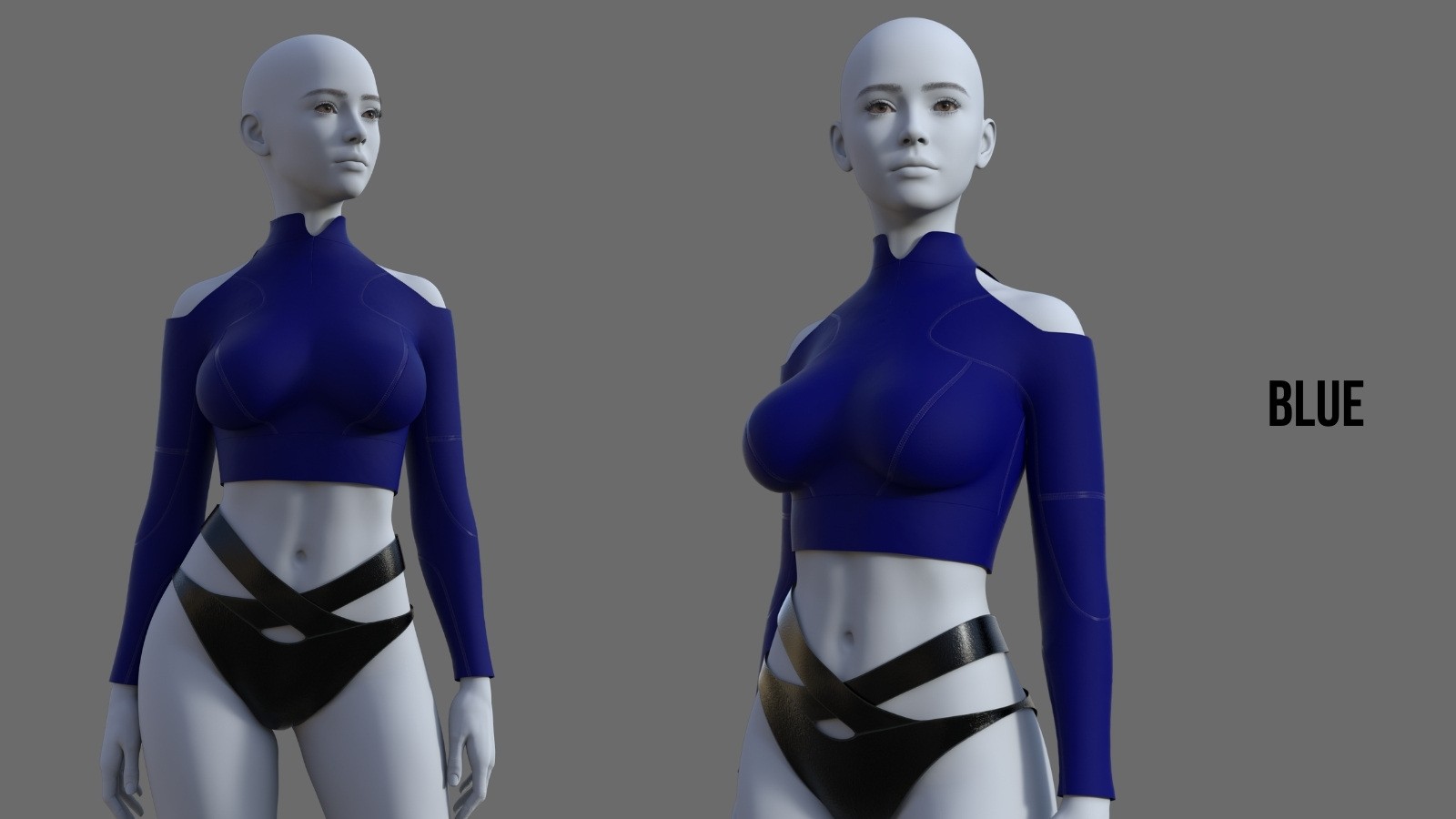 Apex Long Sleeve Sport Crop for Genesis 9 Female by N/A