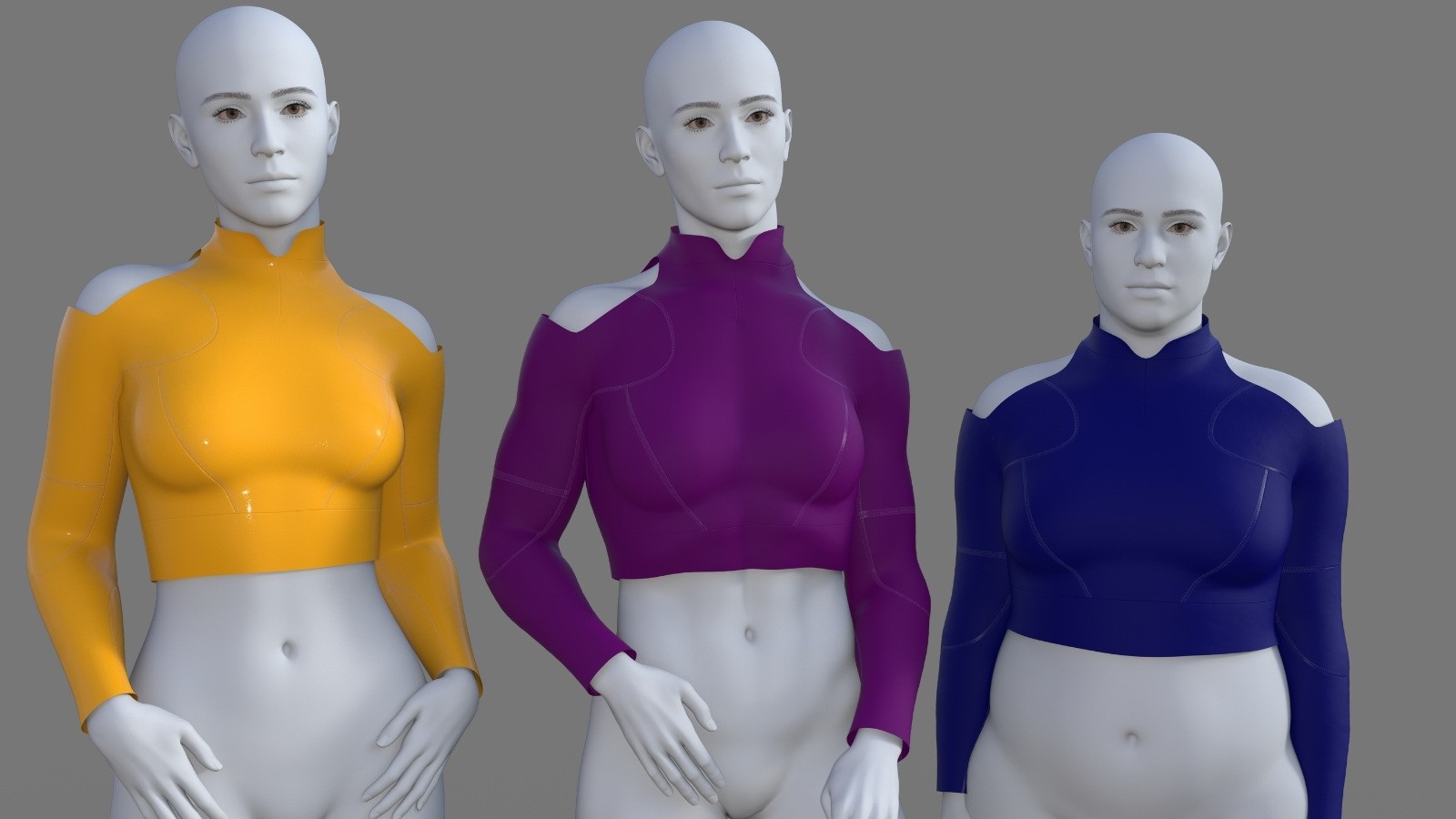 Apex Long Sleeve Sport Crop for Genesis 9 Female by N/A