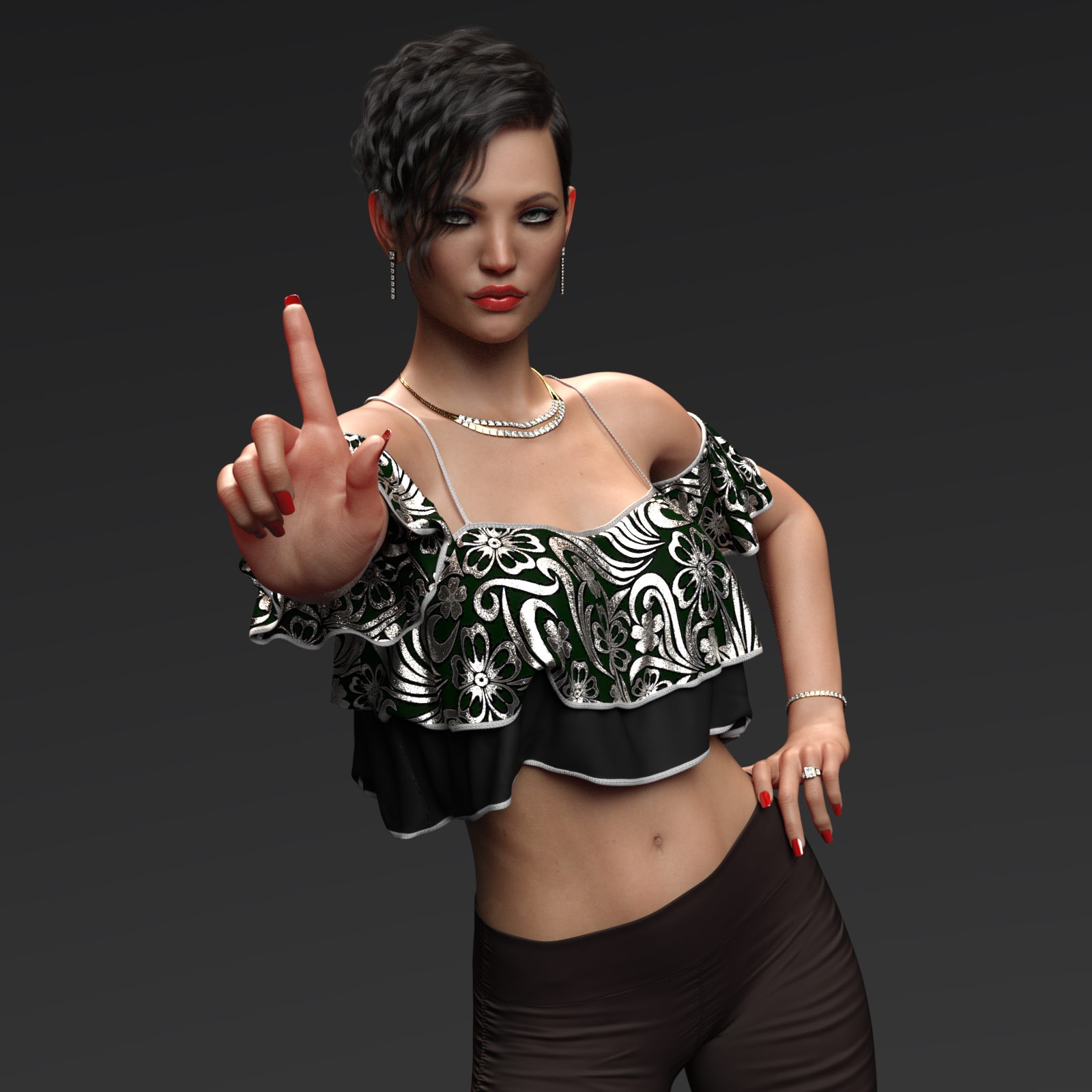 Fashion Off Shoulder Crop Top G8-G8.1 by N/A