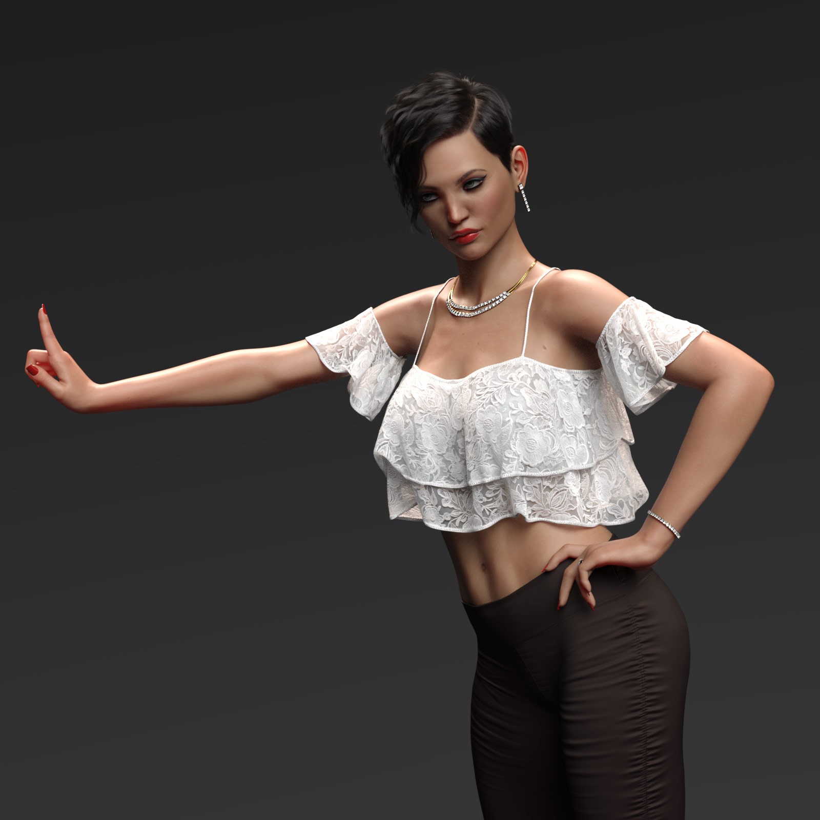 Fashion Off Shoulder Crop Top G8-G8.1 by N/A