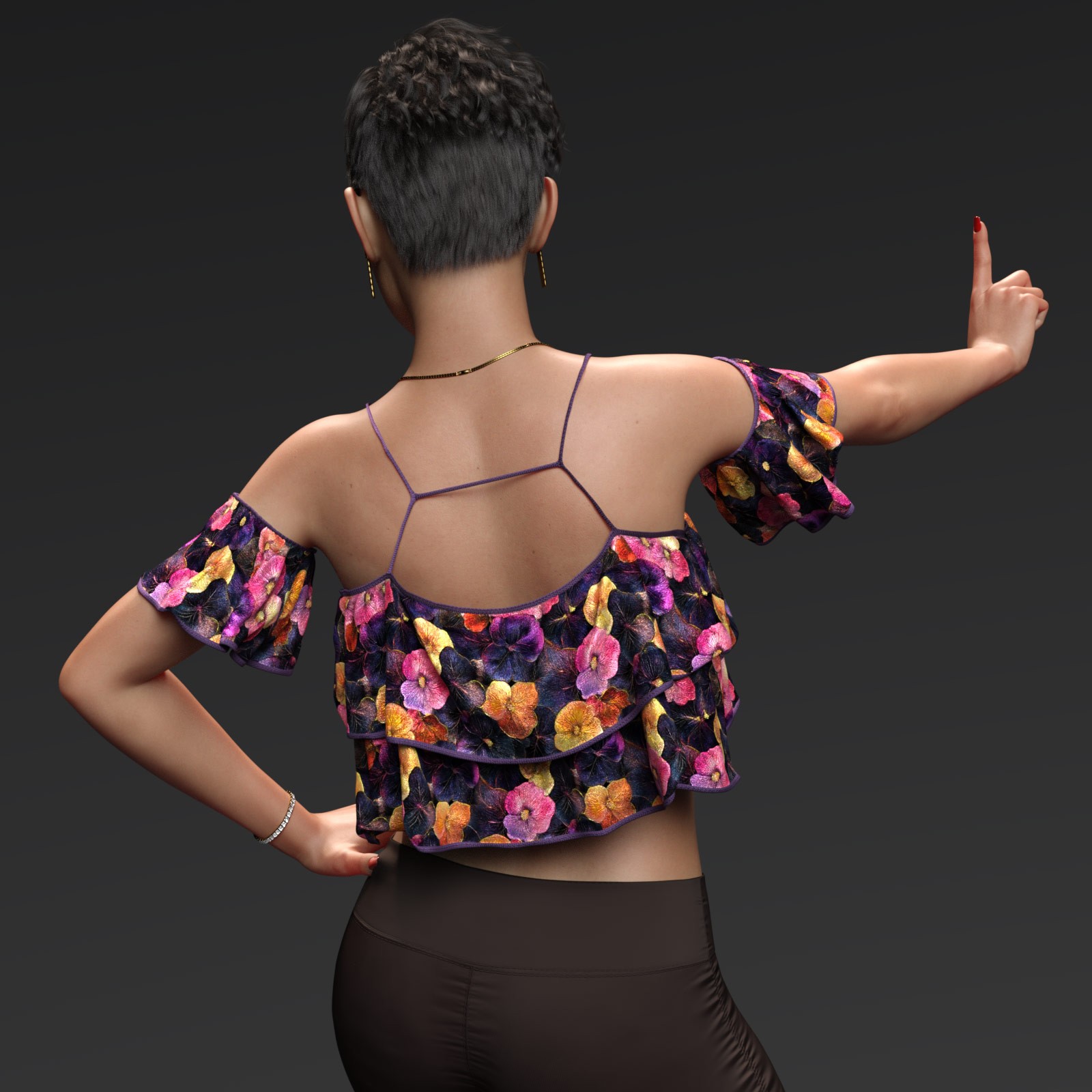 Fashion Off Shoulder Crop Top G8-G8.1 by N/A