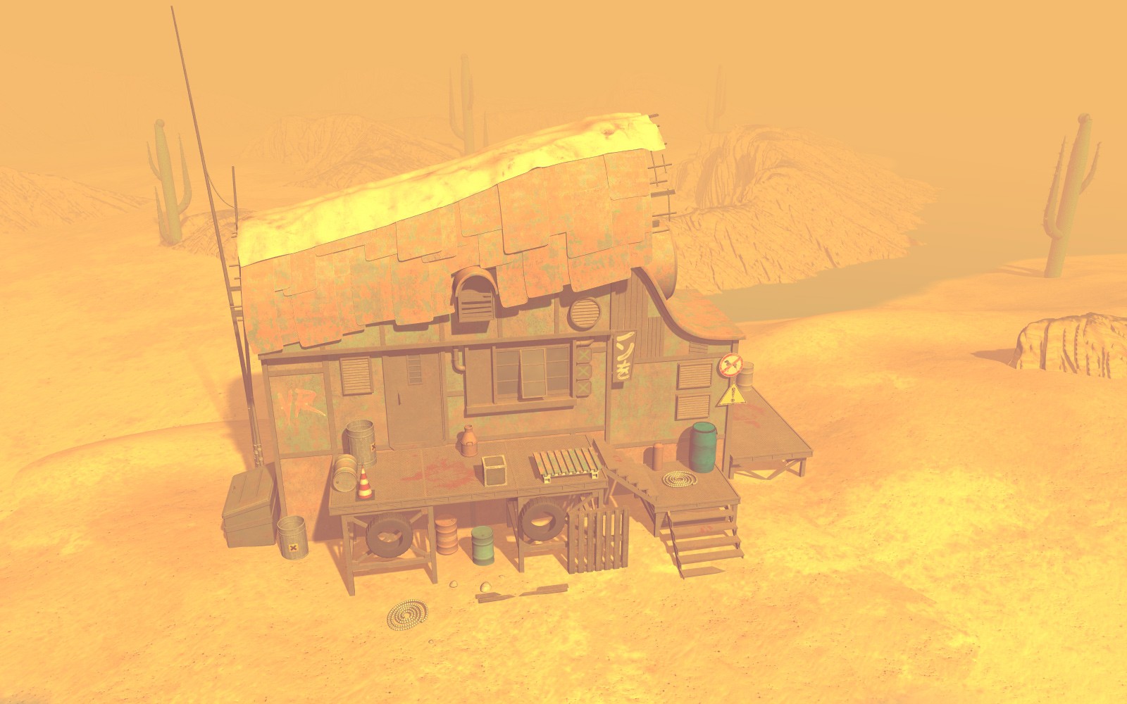 Wasteland House for Daz Studio by N/A