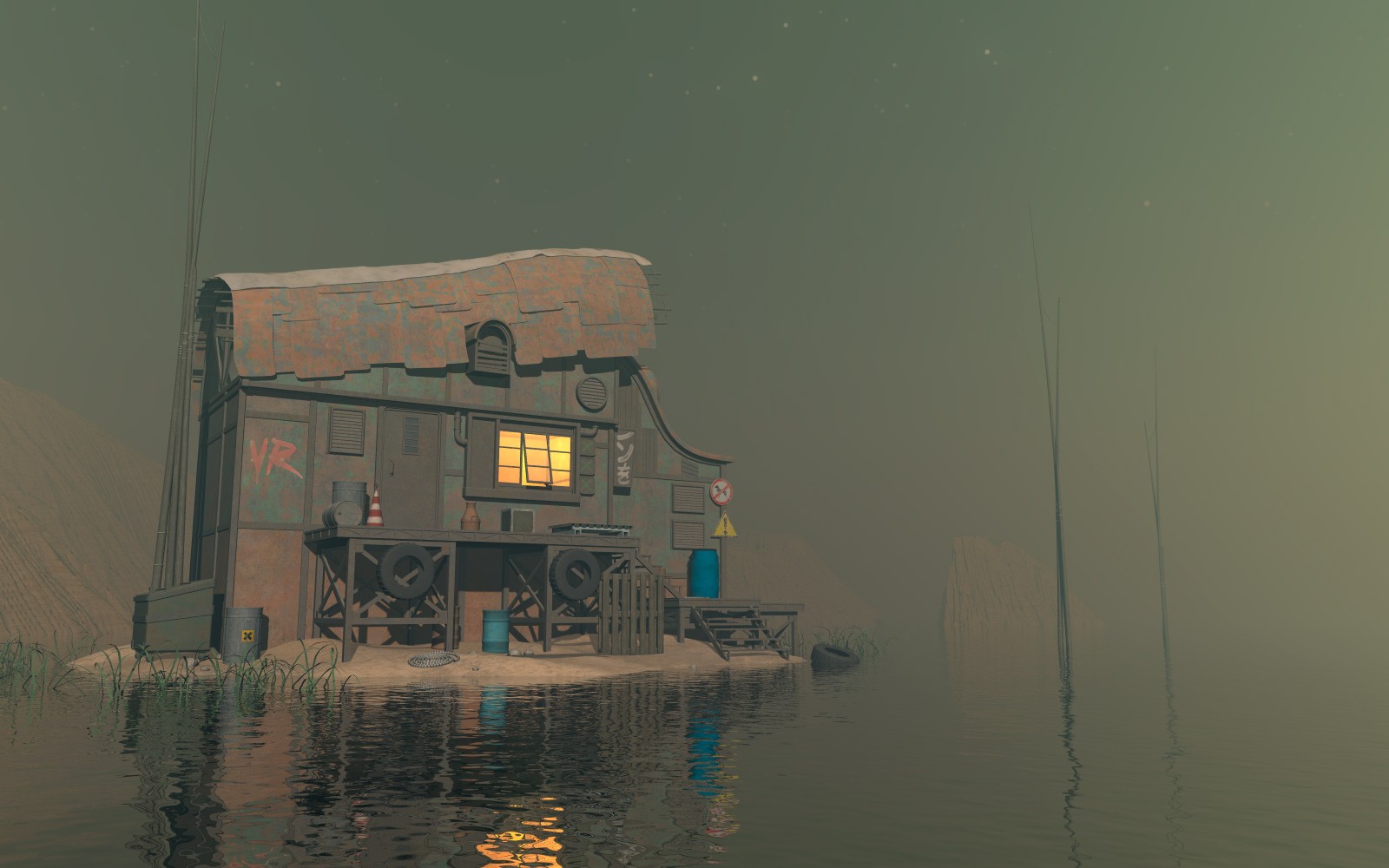 Wasteland House for Daz Studio by N/A