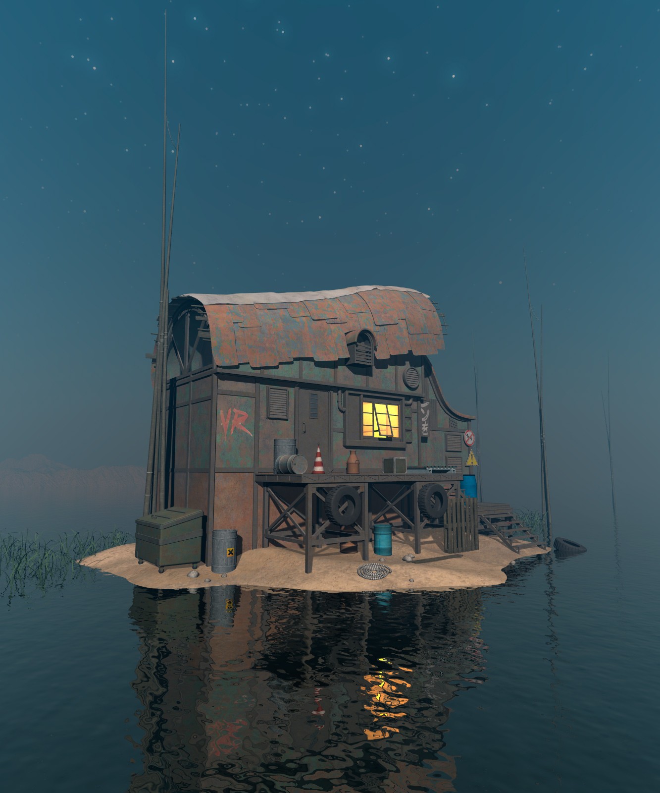 Wasteland House for Daz Studio by N/A