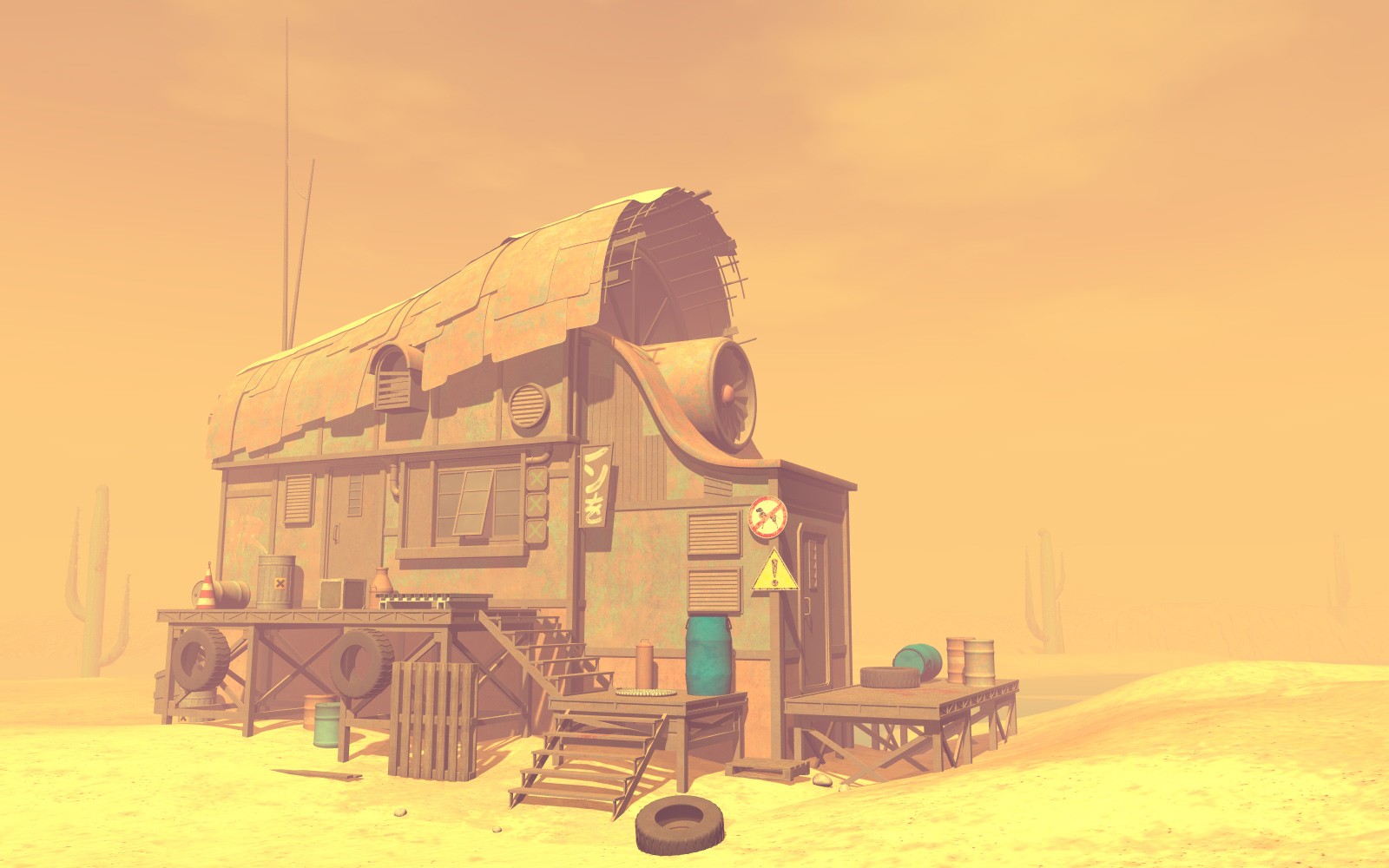 Wasteland House for Daz Studio by N/A