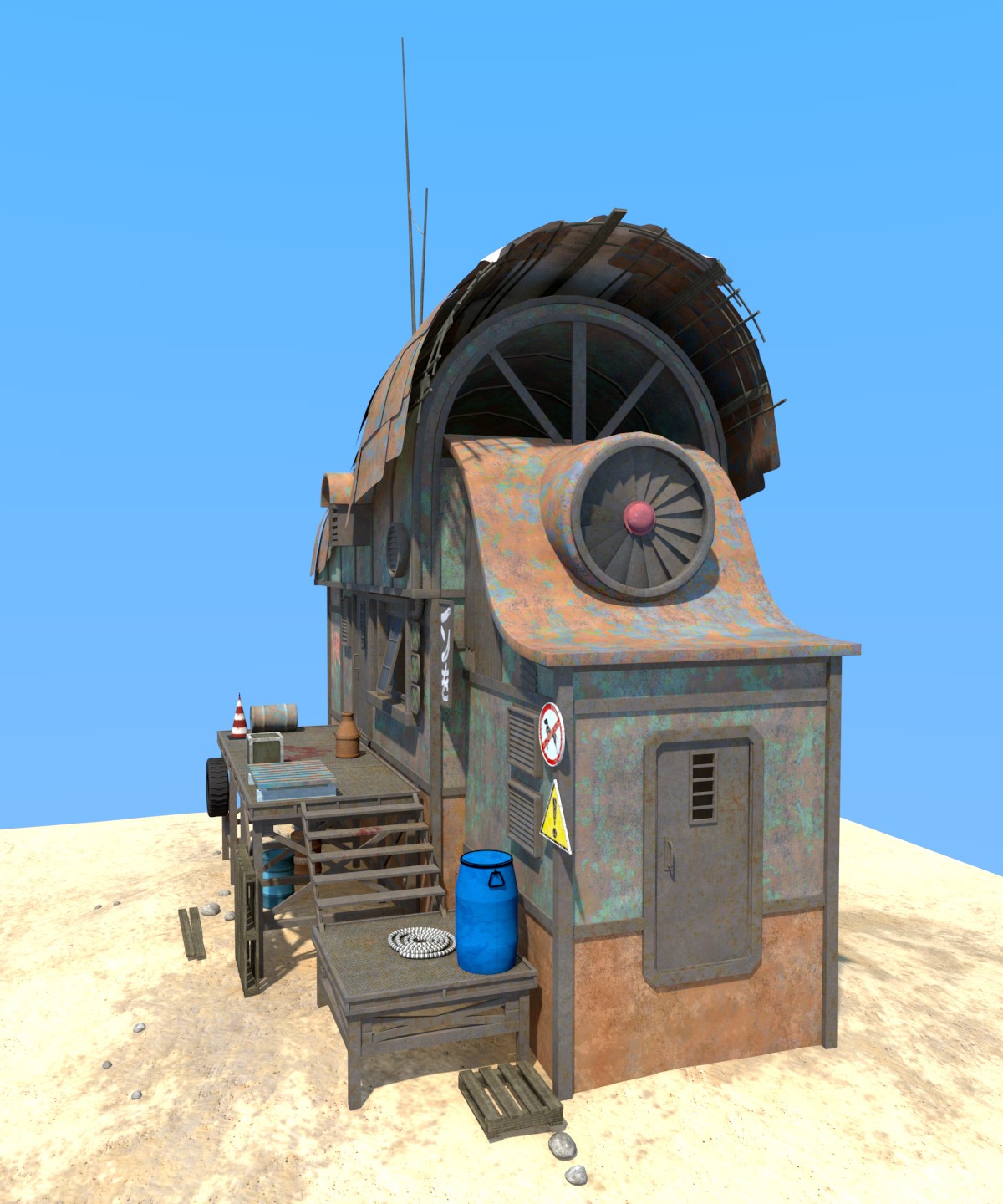 Wasteland House for Daz Studio by N/A