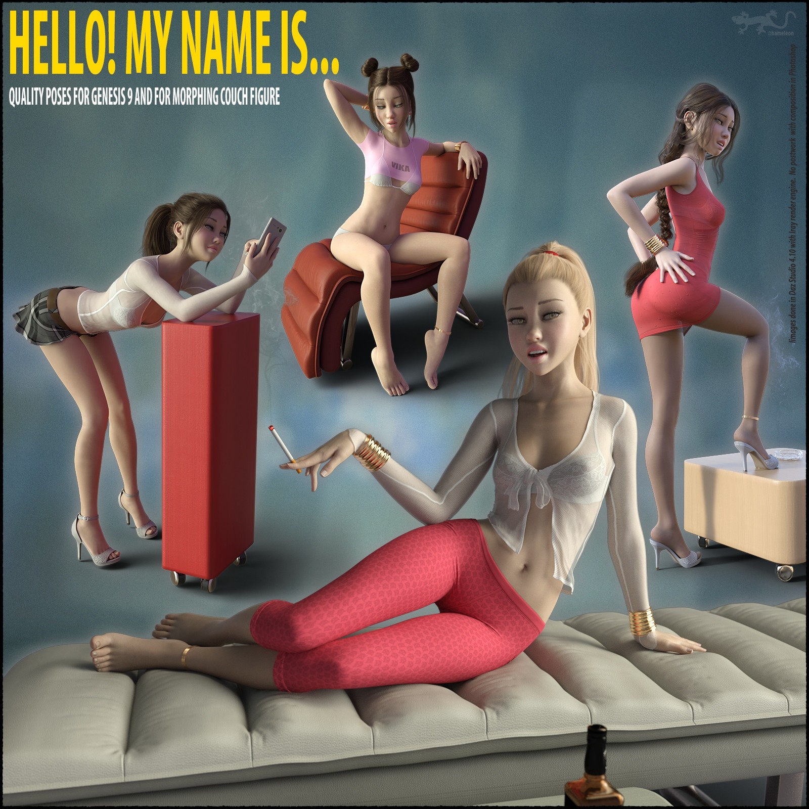 Hello! My Name Is... - Poses for Genesis 9 by N/A