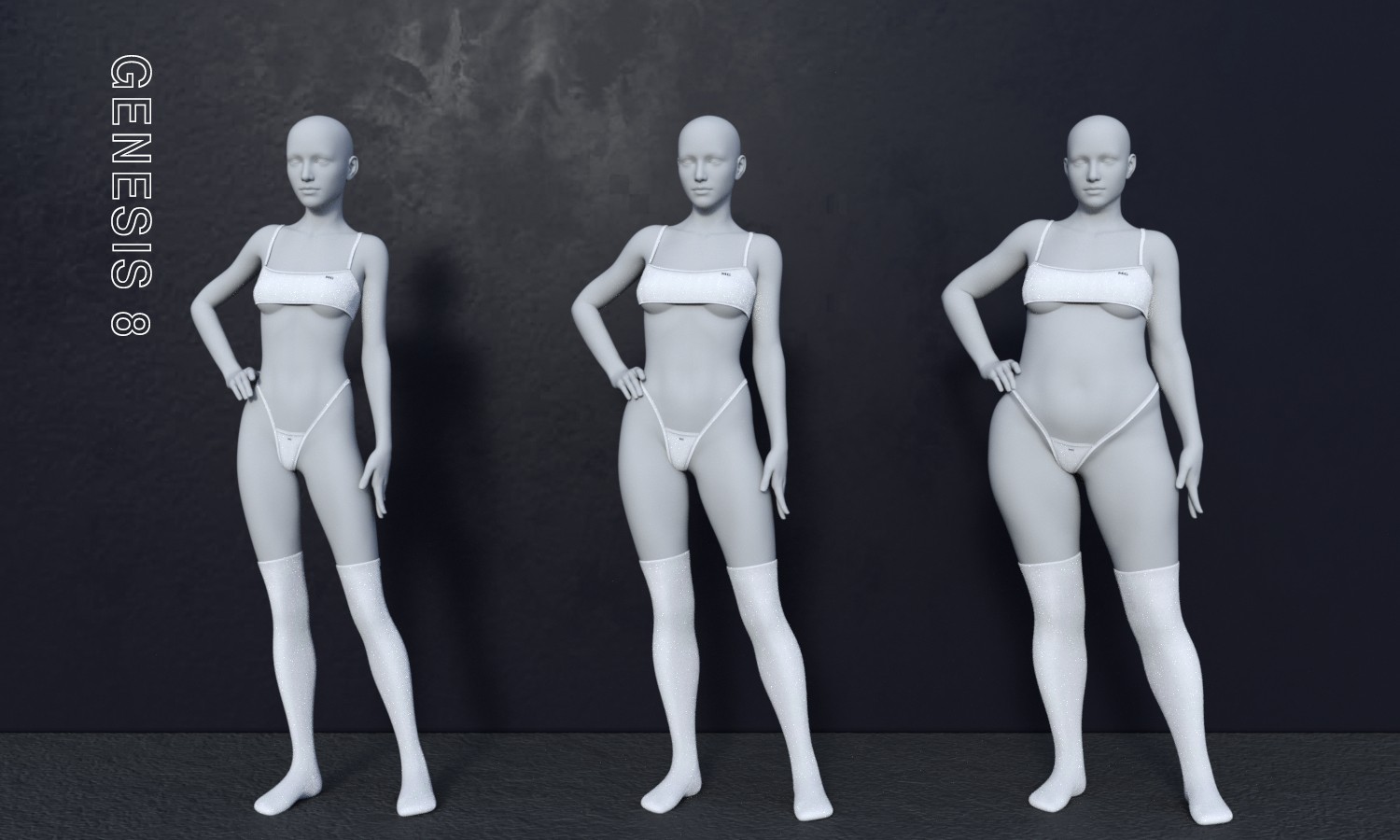 MG-Simple Underwear Set G9 G8F dForce by N/A