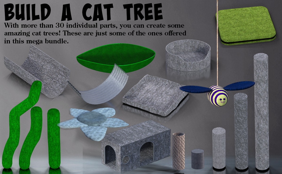 3DV Cat Accessories Big Bundle by N/A