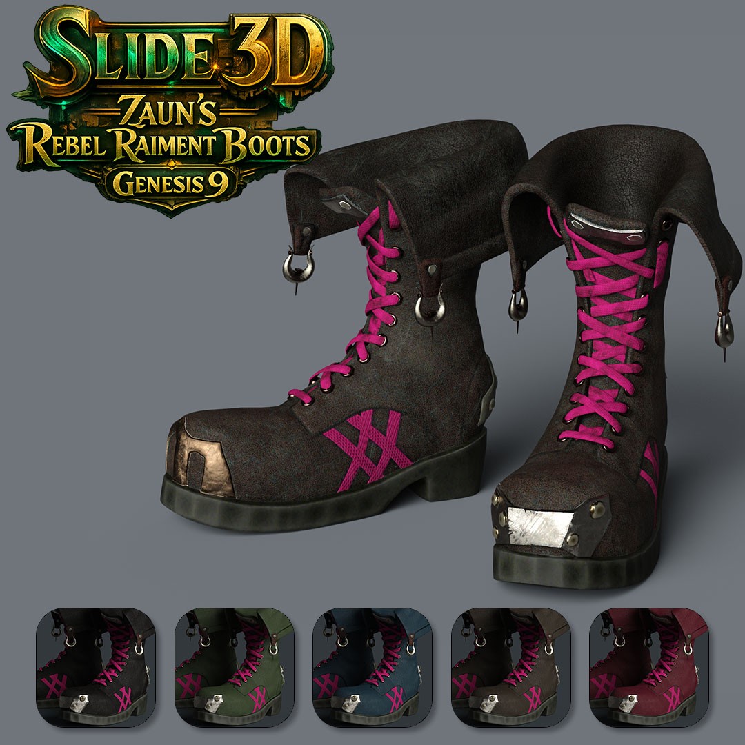 Slide3D Zaun's Rebel Raiment Boots G9 by N/A