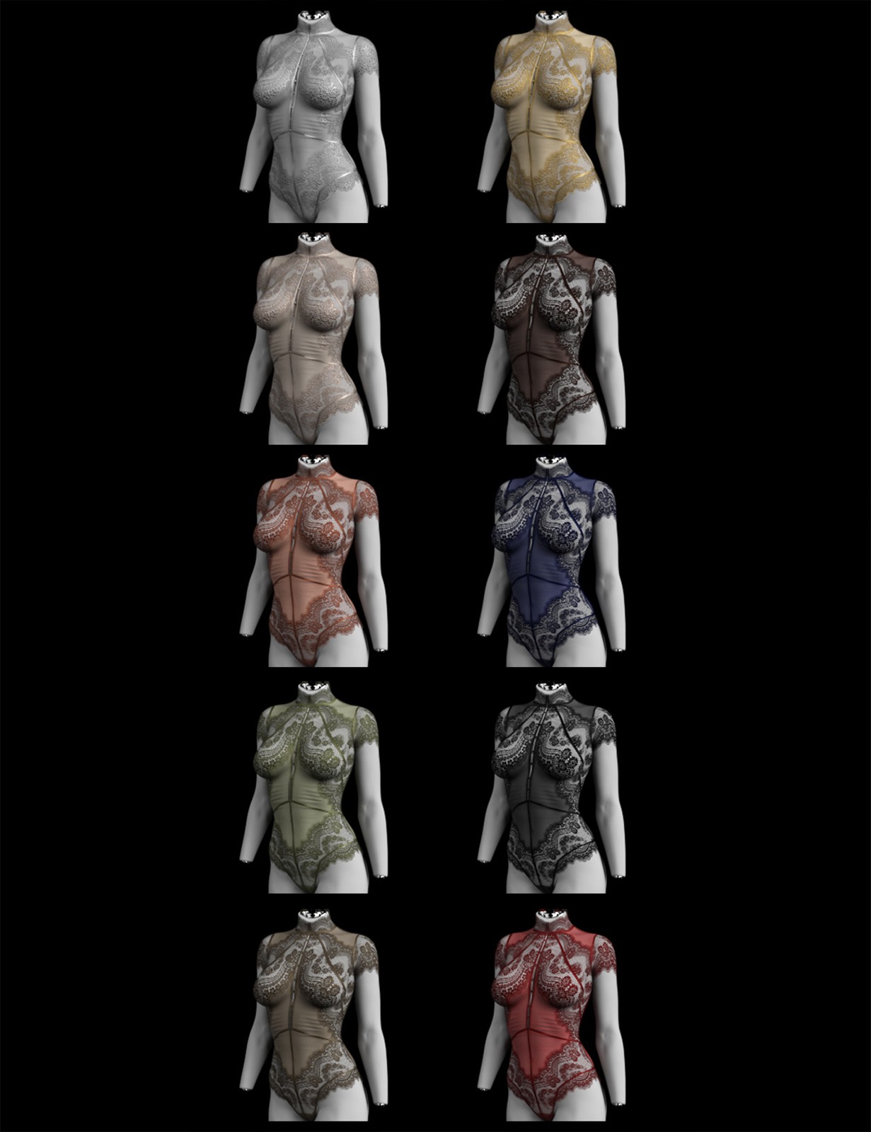 X-Fashion Petale Skin Bodysuit for Genesis 9 Female(s) by N/A