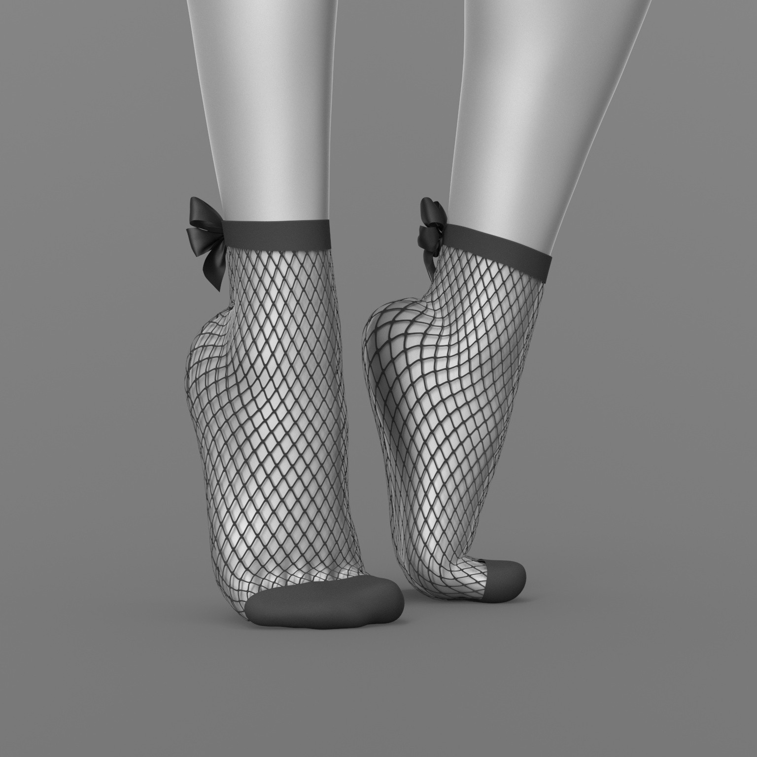 Fishnet Socks with Bow G8 Female by N/A