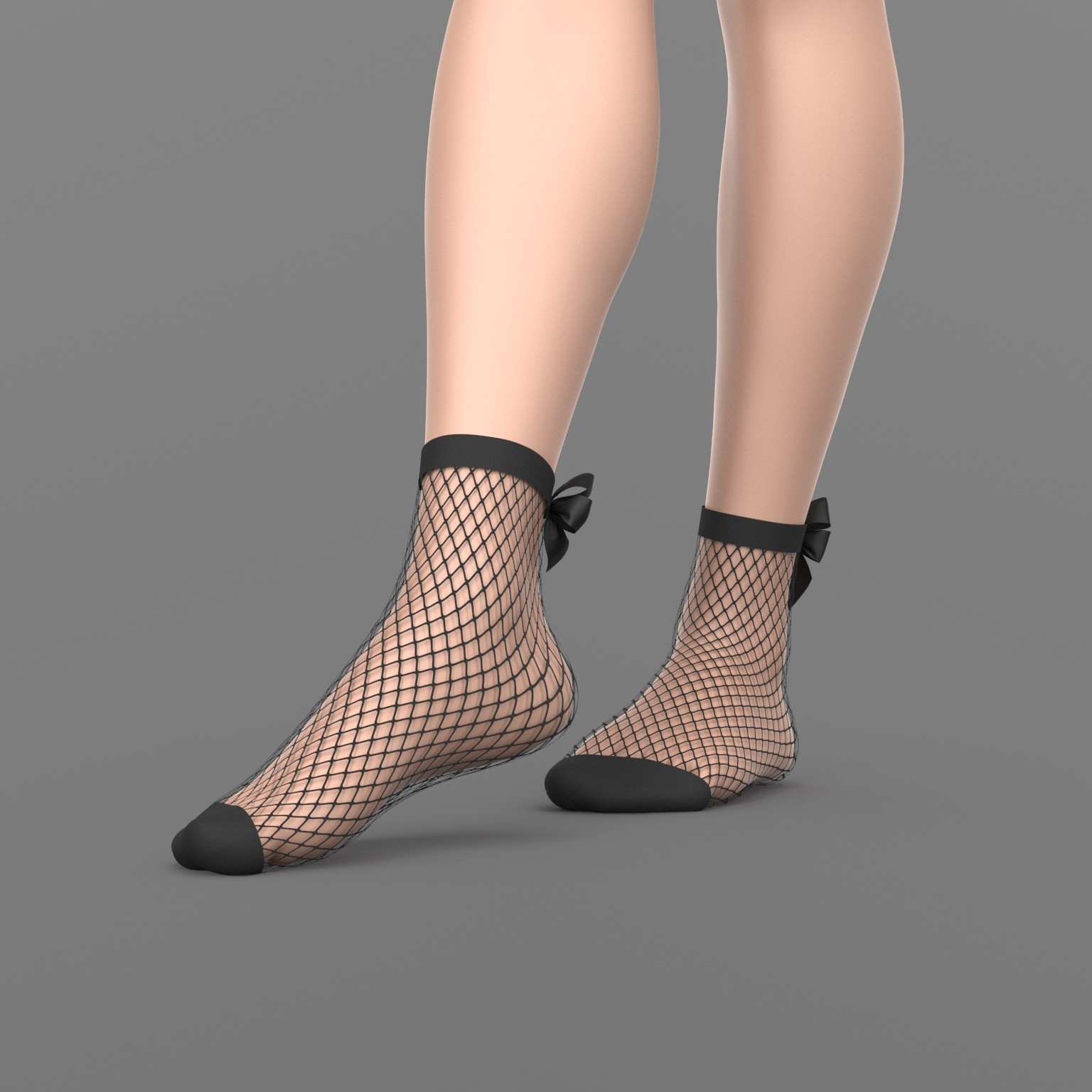 Fishnet Socks with Bow G8 Female by N/A