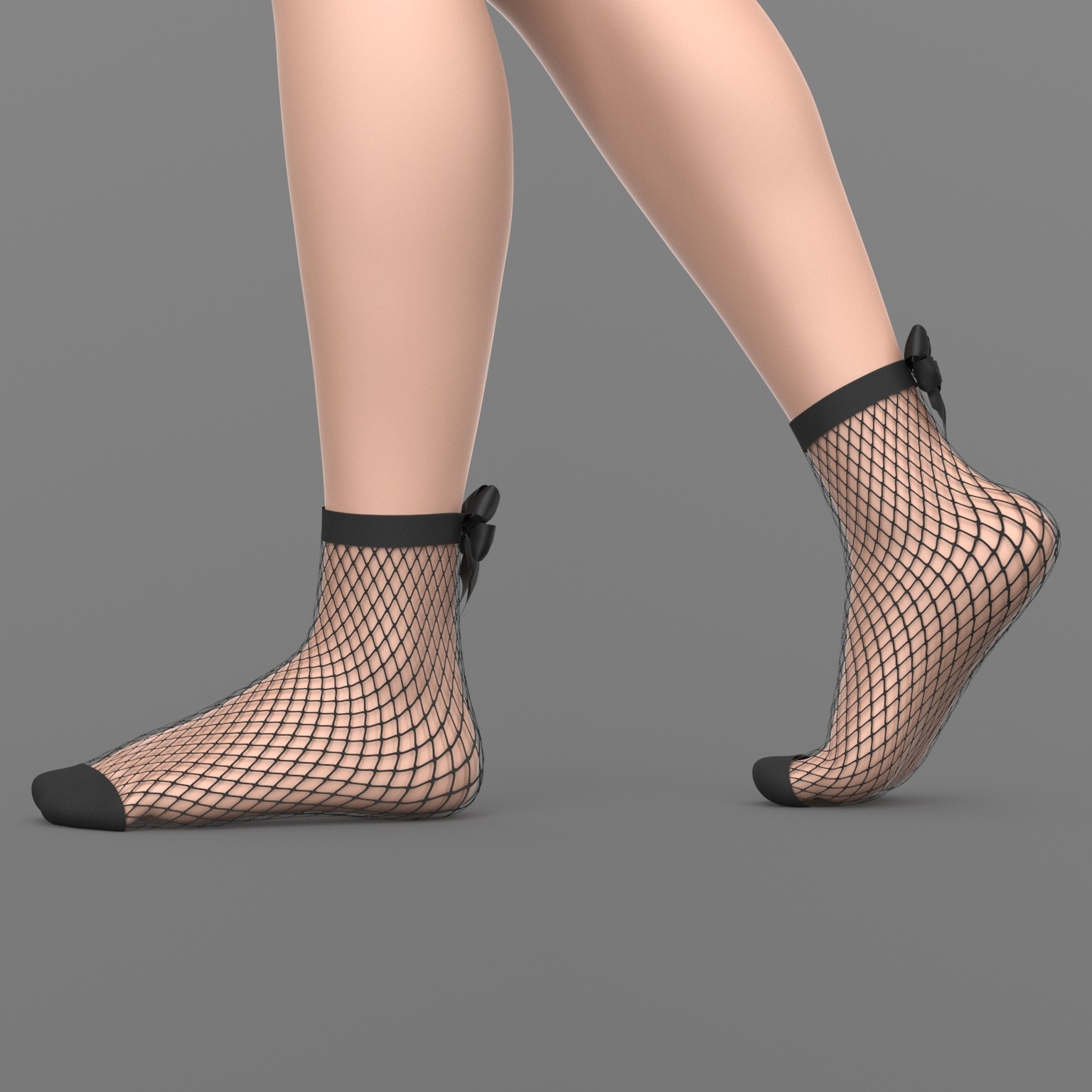 Fishnet Socks with Bow G8 Female by N/A