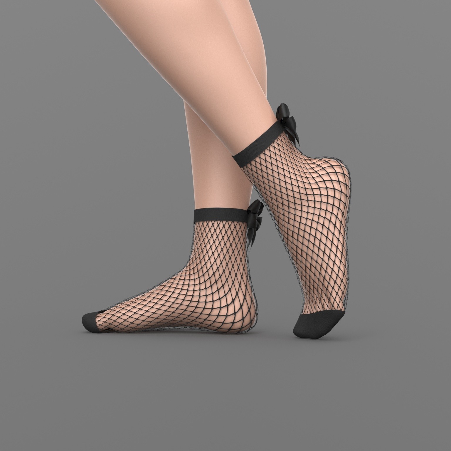 Fishnet Socks with Bow G8 Female by N/A