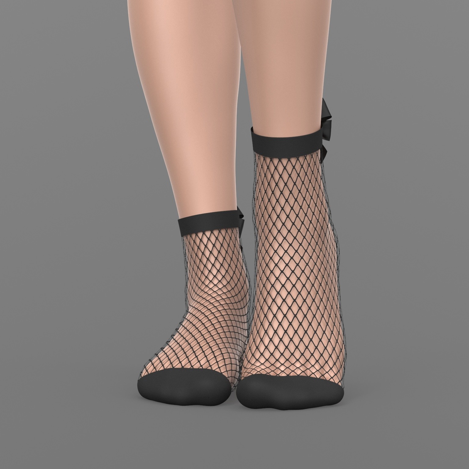 Fishnet Socks with Bow G8 Female by N/A