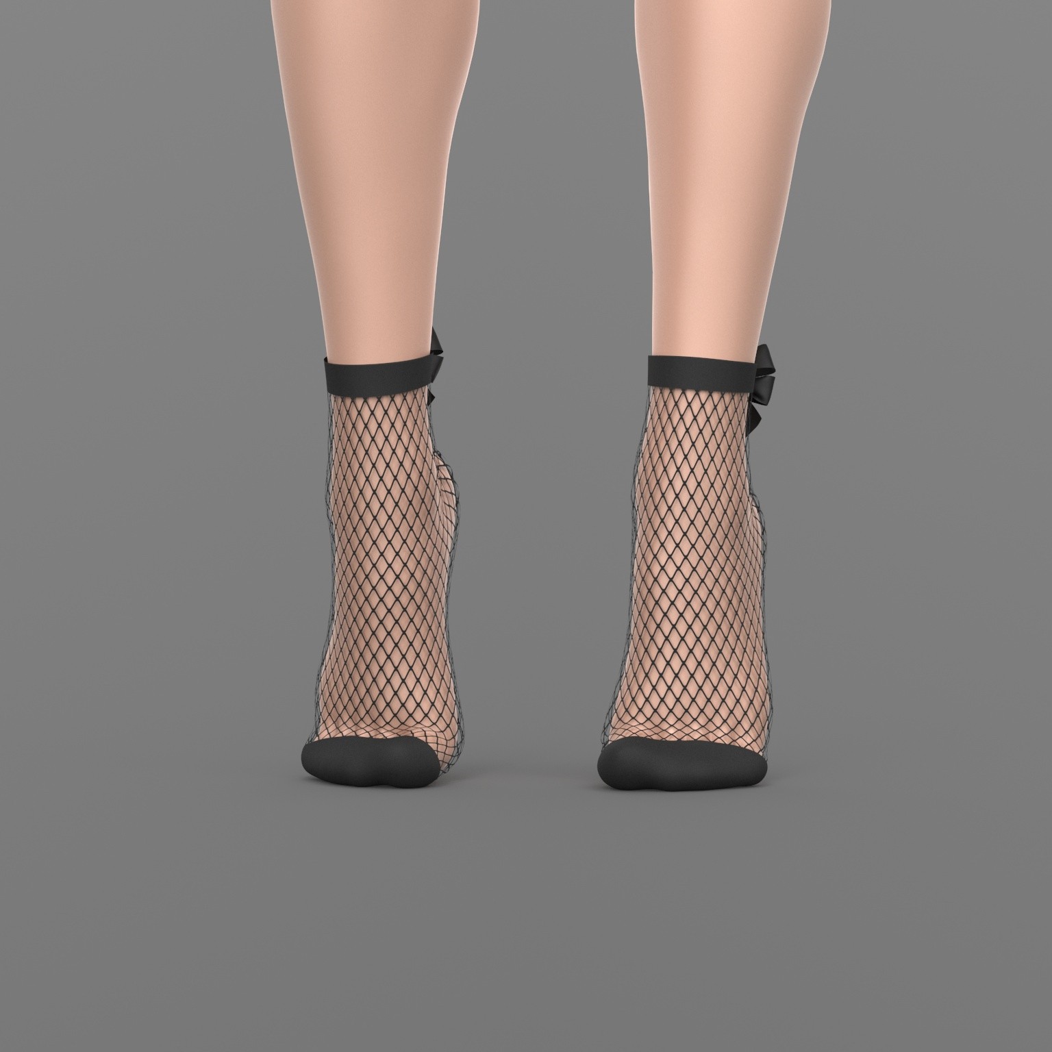 Fishnet Socks with Bow G8 Female by N/A