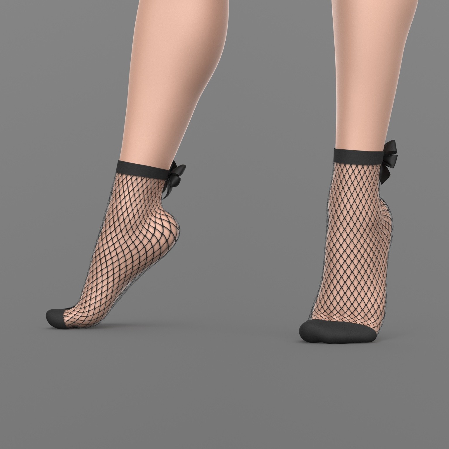 Fishnet Socks with Bow G8 Female by N/A