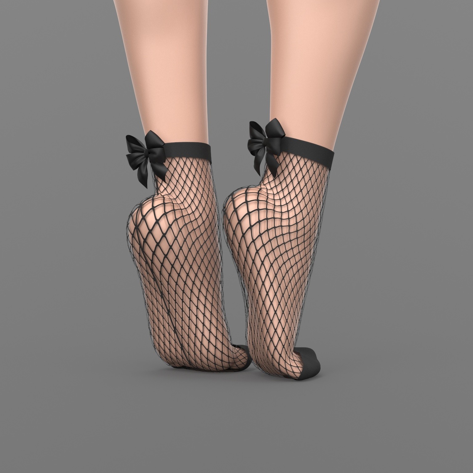 Fishnet Socks with Bow G8 Female by N/A