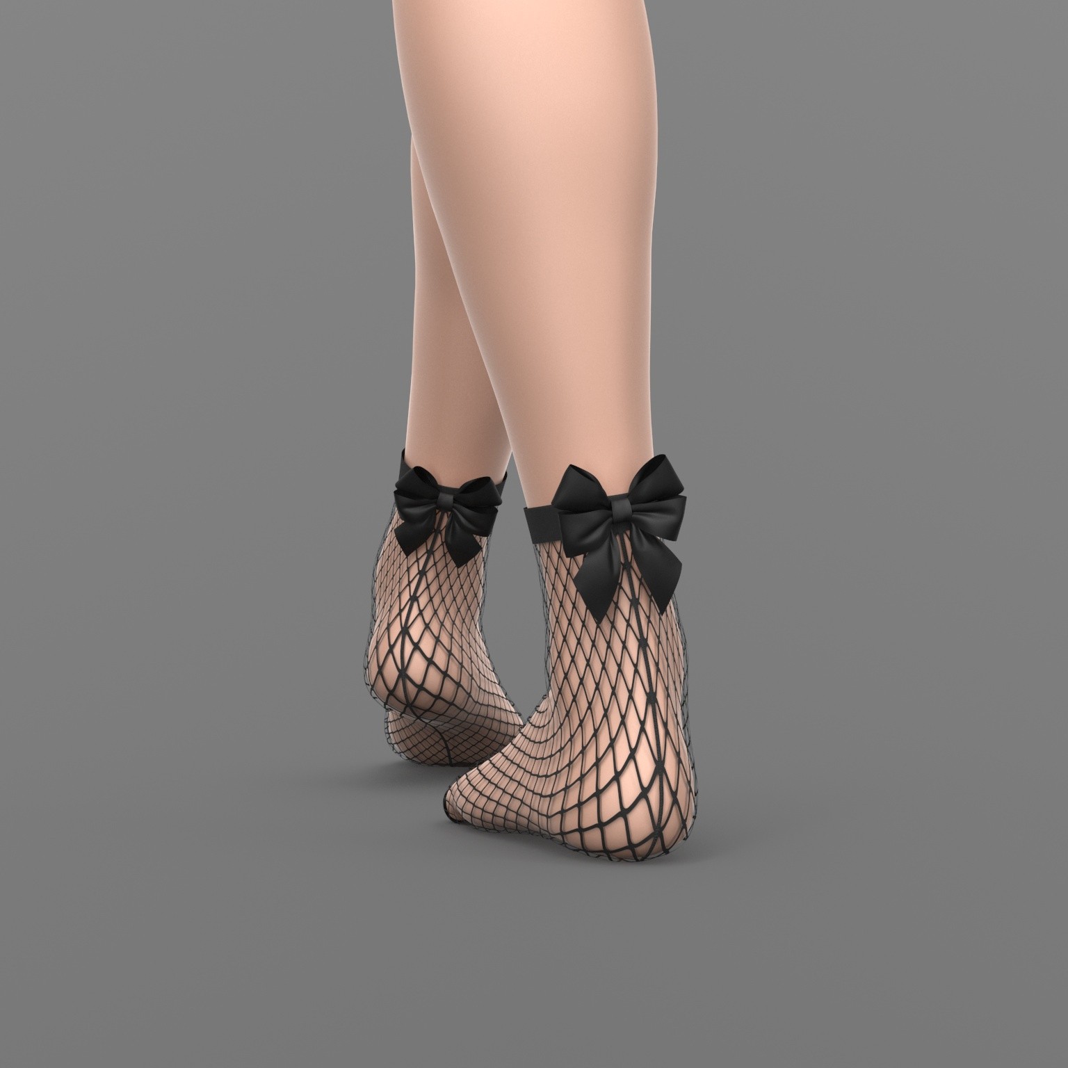 Fishnet Socks with Bow G8 Female by N/A