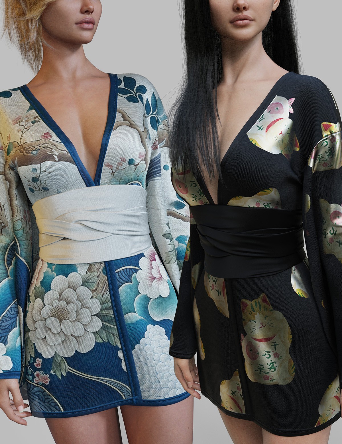 Vision for dForce Petals Short Robe G8-8.1F by N/A